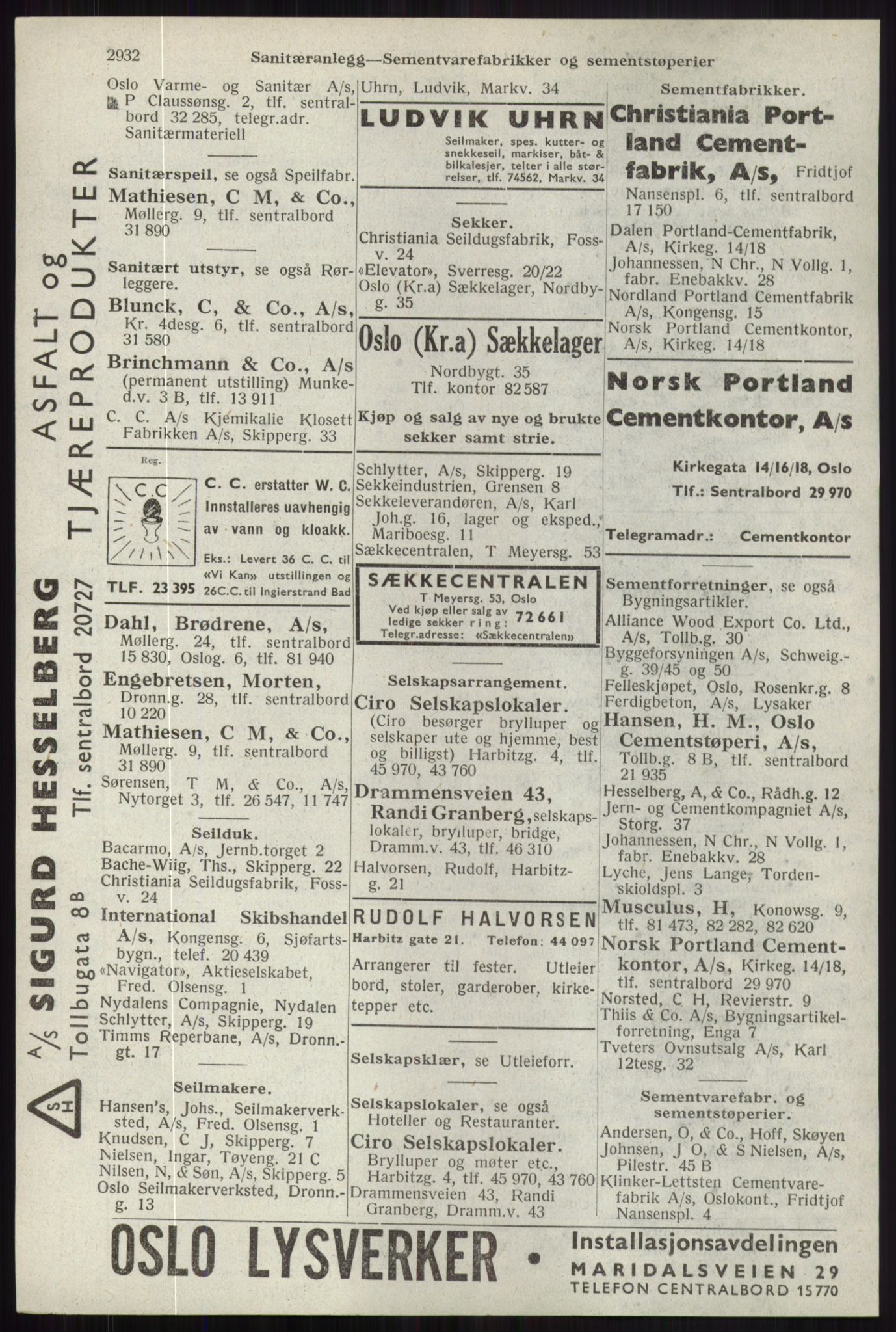 Kristiania/Oslo adressebok, PUBL/-, 1941, p. 2932