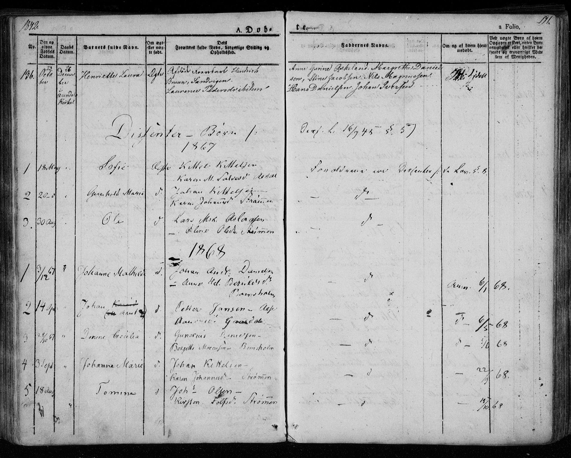 Øyestad sokneprestkontor, SAK/1111-0049/F/Fa/L0013: Parish register (official) no. A 13, 1827-1842, p. 191