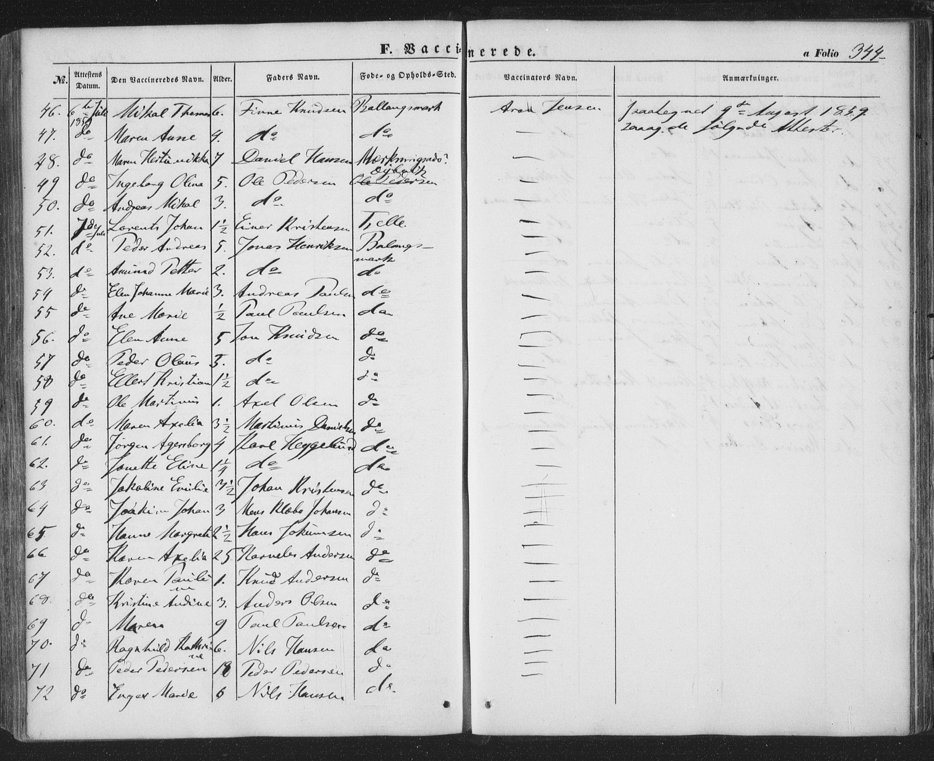 Ministerialprotokoller, klokkerbøker og fødselsregistre - Nordland, AV/SAT-A-1459/863/L0895: Parish register (official) no. 863A07, 1851-1860, p. 344