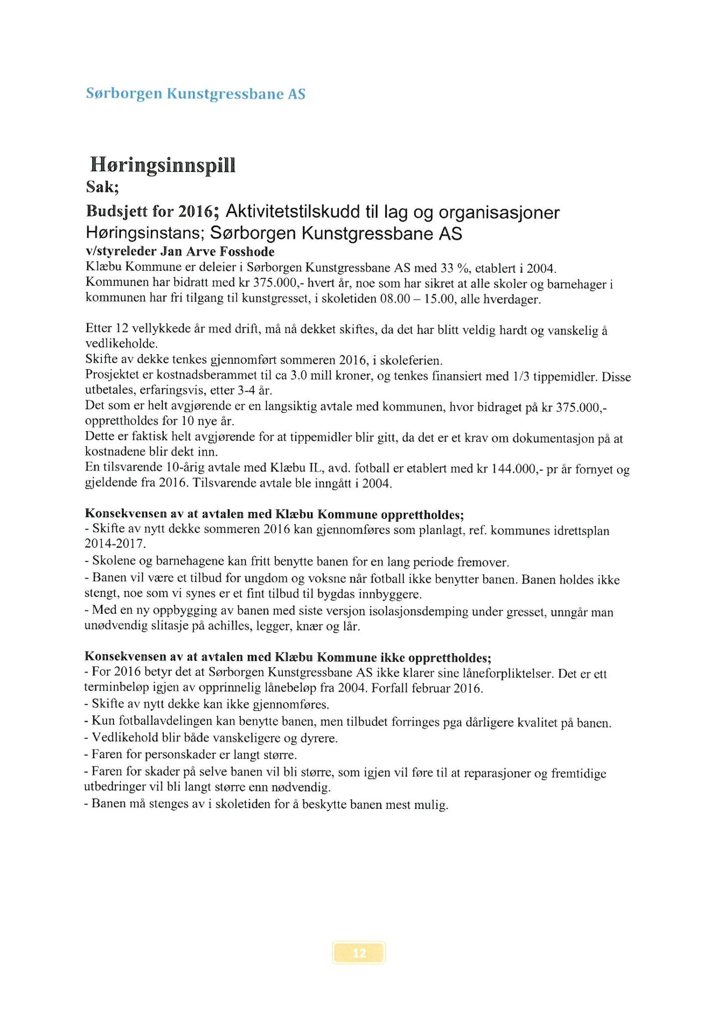 Klæbu Kommune, TRKO/KK/04-UO/L007: Utvalg for oppvekst - Møtedokumenter, 2016