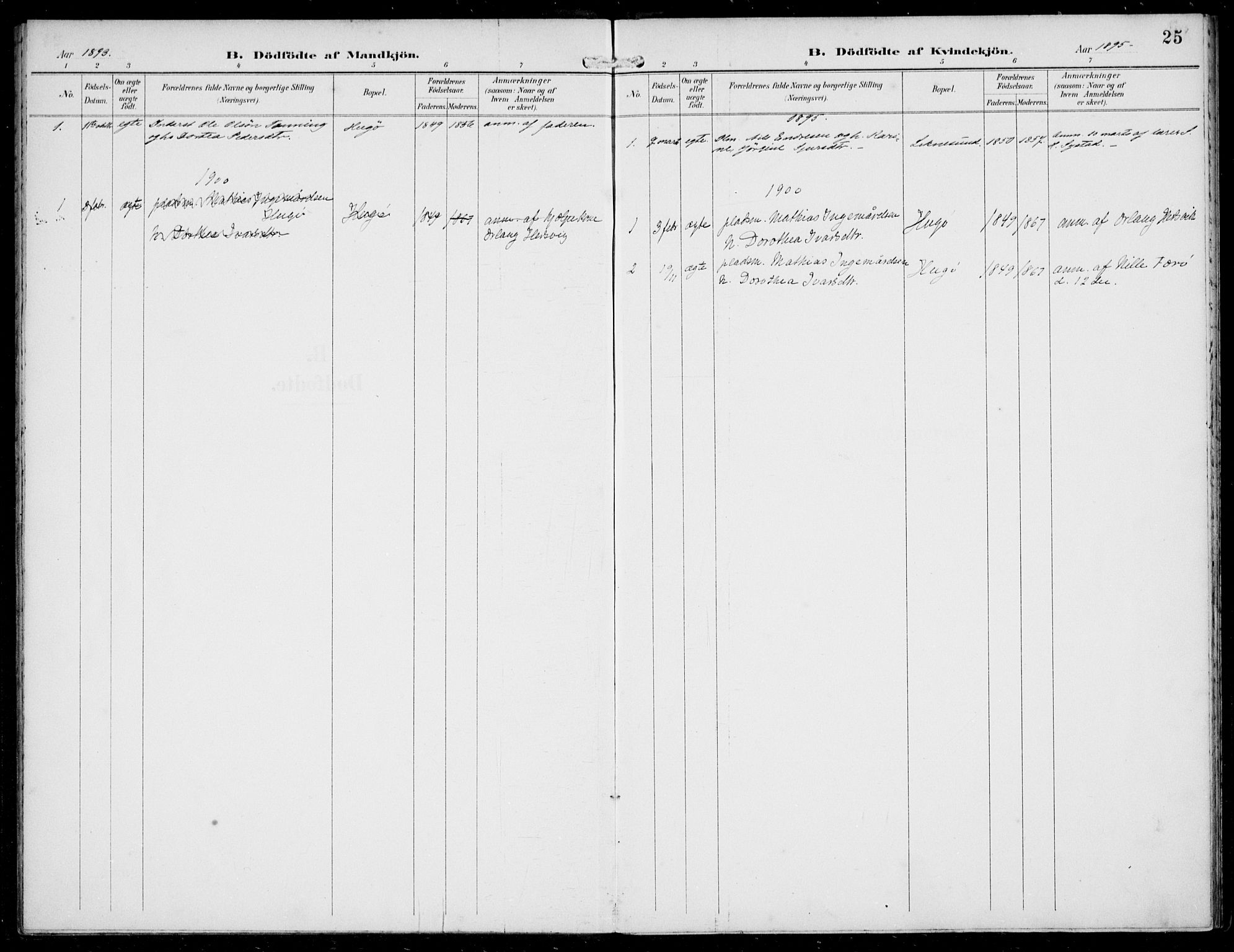 Solund sokneprestembete, SAB/A-81401: Parish register (official) no. B  1, 1891-1901, p. 25
