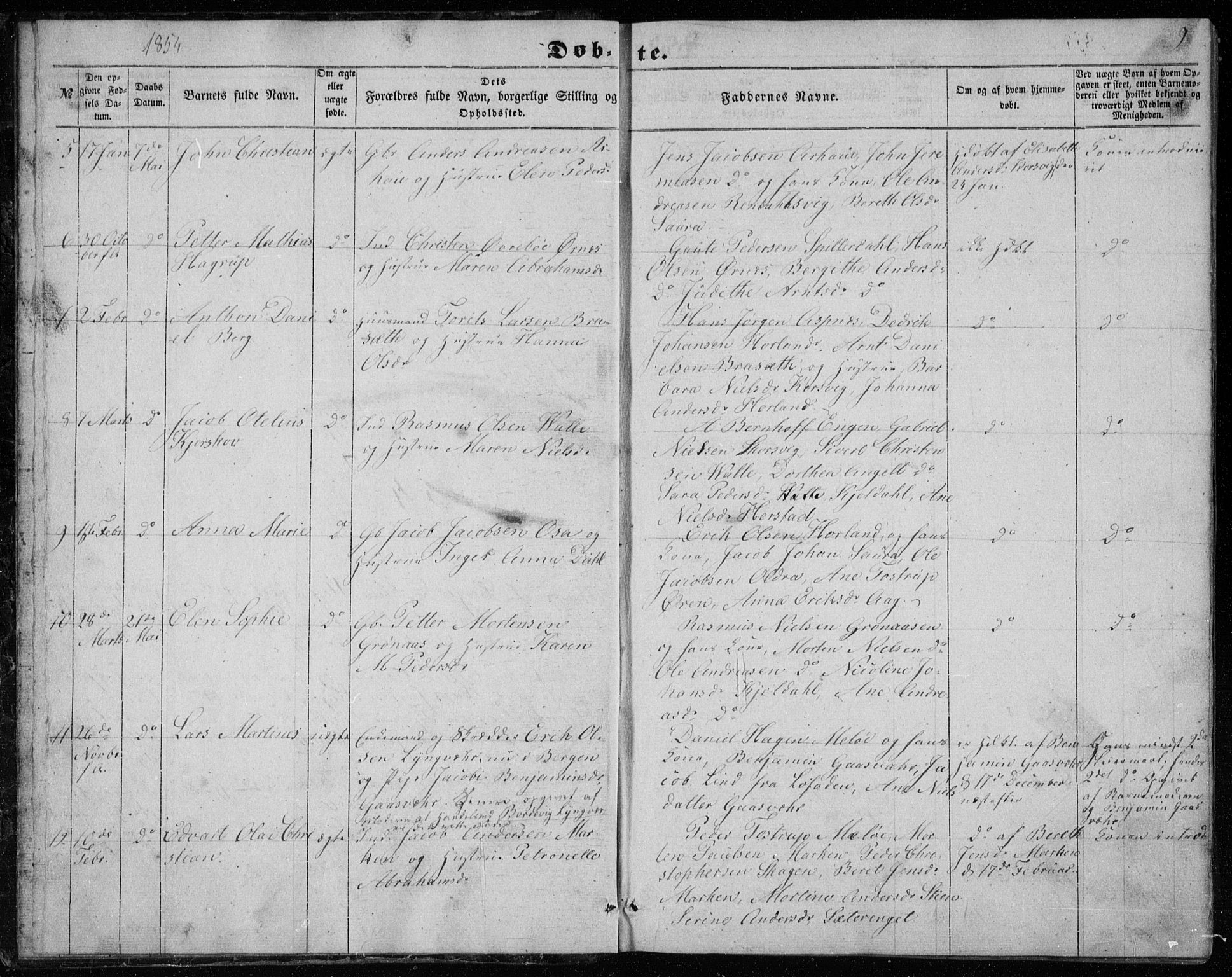 Ministerialprotokoller, klokkerbøker og fødselsregistre - Nordland, SAT/A-1459/843/L0633: Parish register (copy) no. 843C02, 1853-1873, p. 9