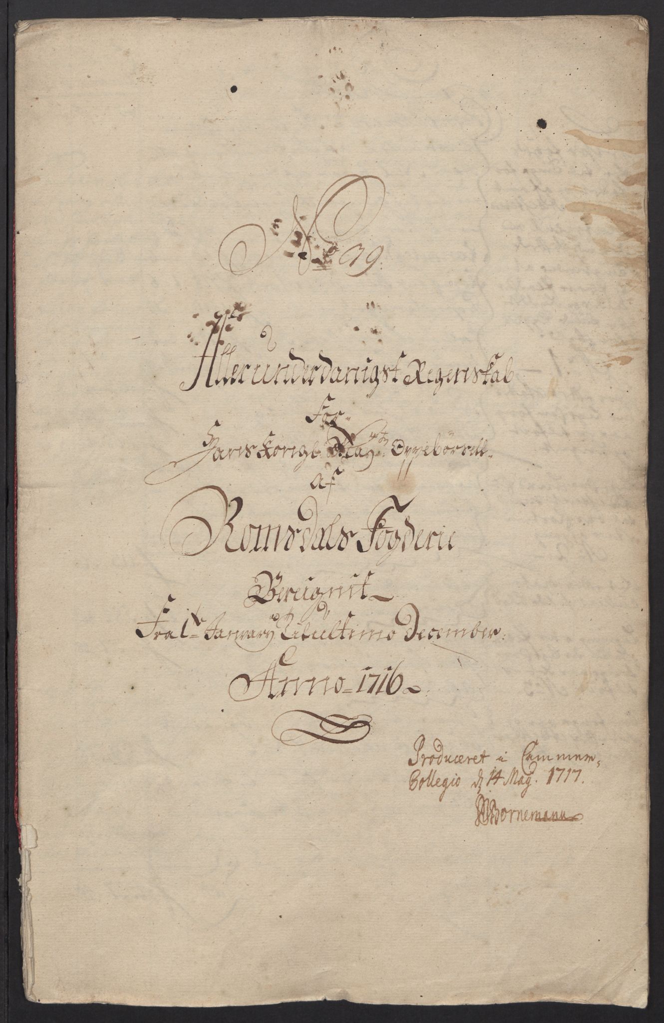 Rentekammeret inntil 1814, Reviderte regnskaper, Fogderegnskap, AV/RA-EA-4092/R55/L3663: Fogderegnskap Romsdal, 1715-1716, p. 260