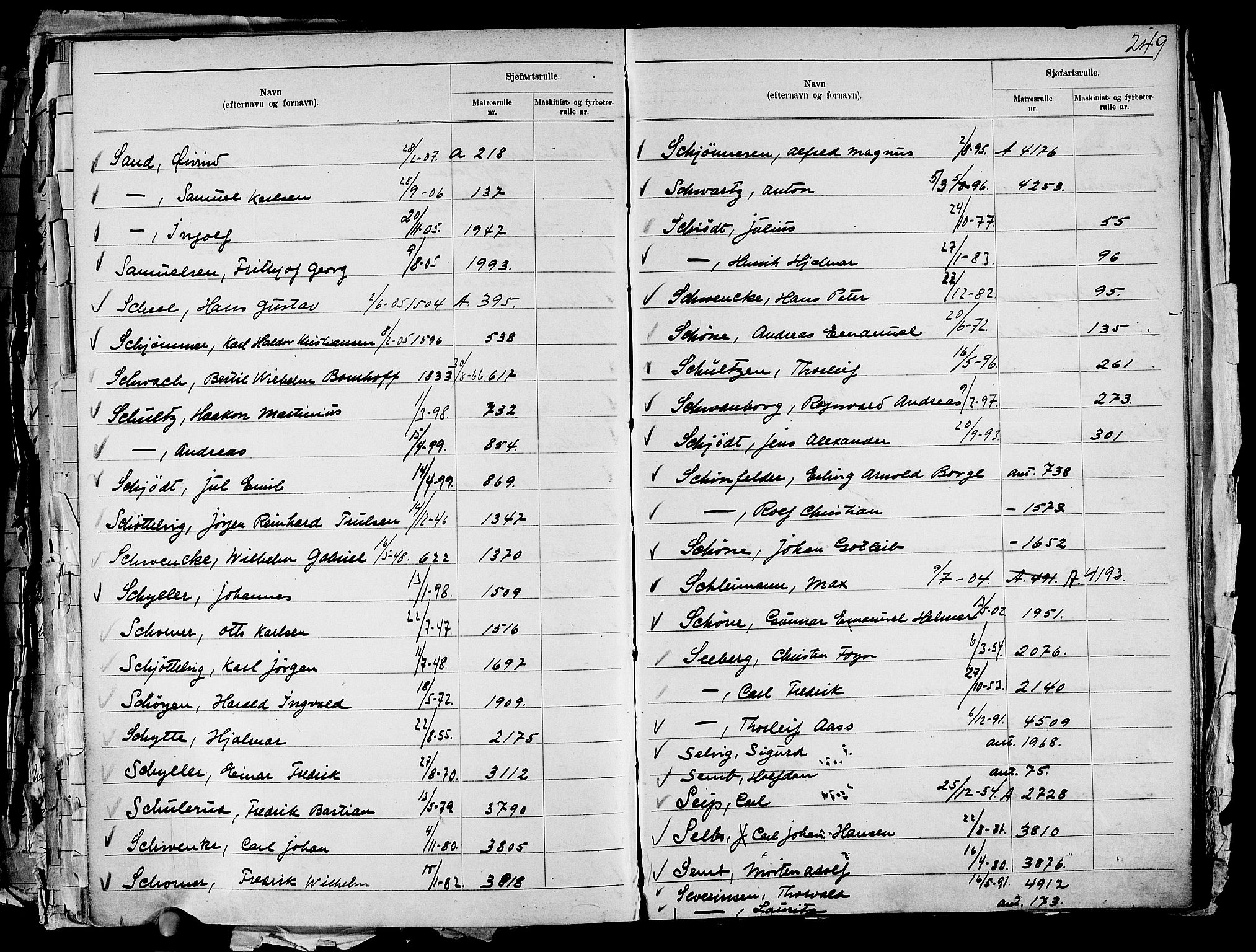 Drammen innrulleringsdistrikt, SAKO/A-781/G/Ga/L0001: Navneregister til rullene, 1860-1948, p. 267