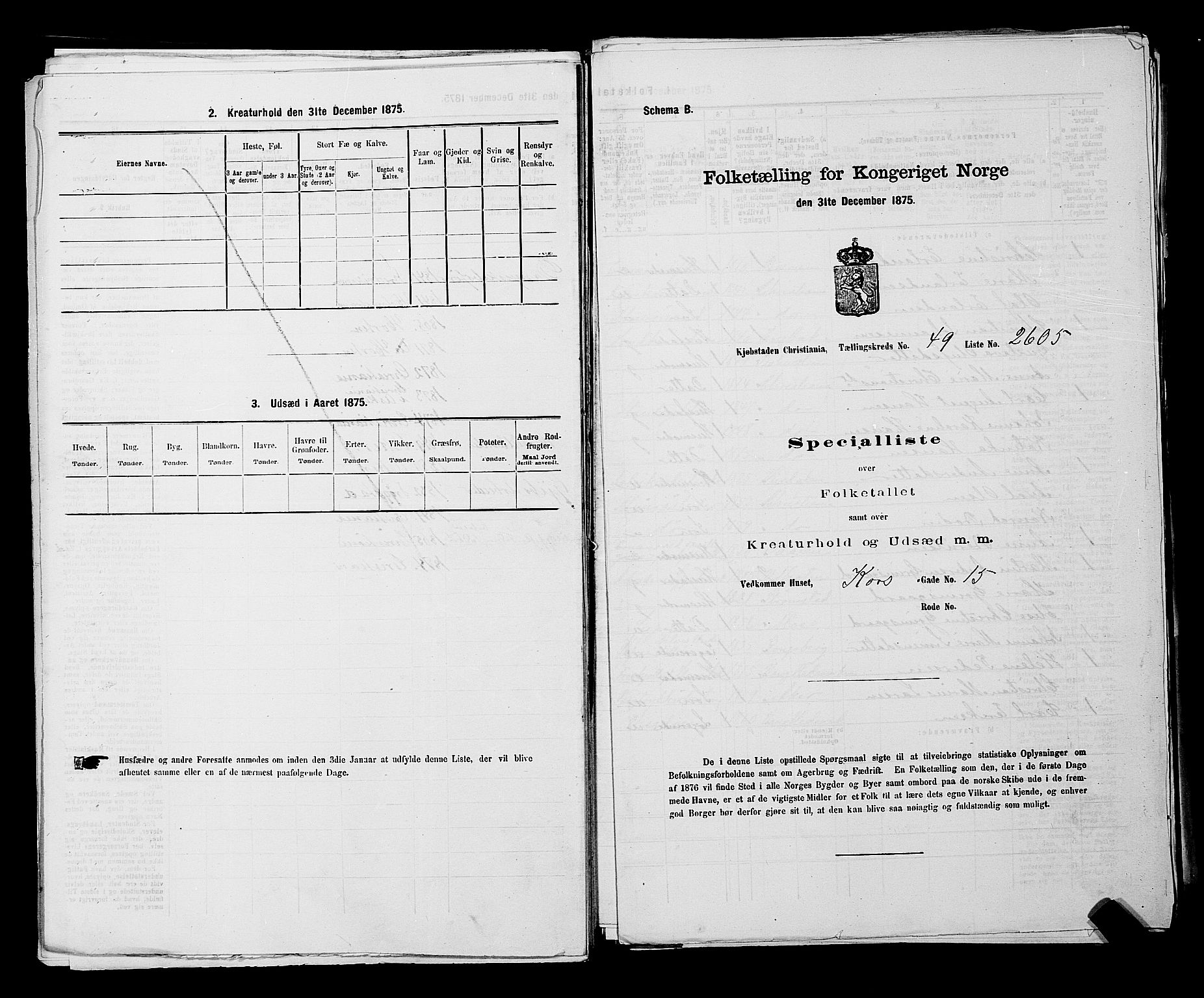 RA, 1875 census for 0301 Kristiania, 1875, p. 7280