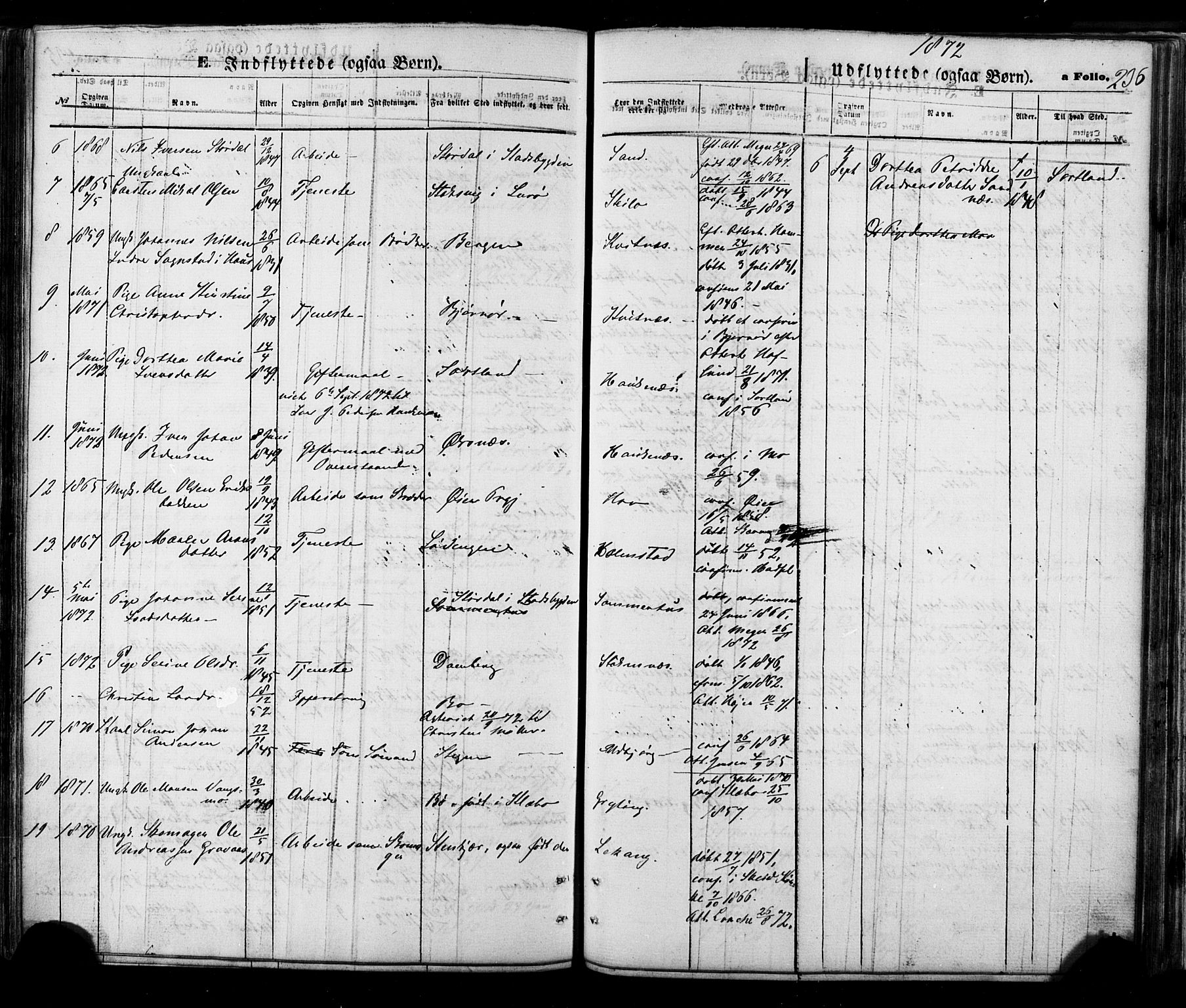 Ministerialprotokoller, klokkerbøker og fødselsregistre - Nordland, AV/SAT-A-1459/888/L1242: Parish register (official) no. 888A08, 1870-1875, p. 236