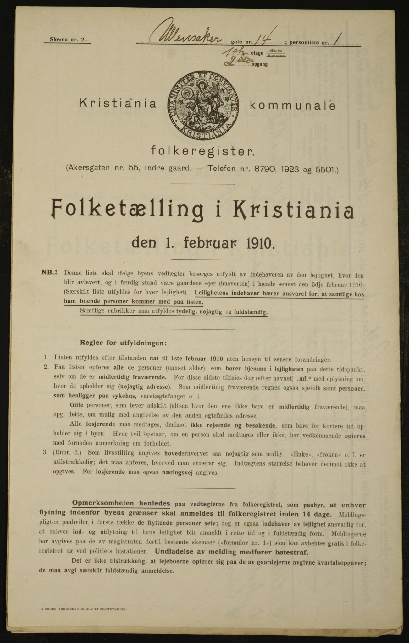 OBA, Municipal Census 1910 for Kristiania, 1910, p. 112659