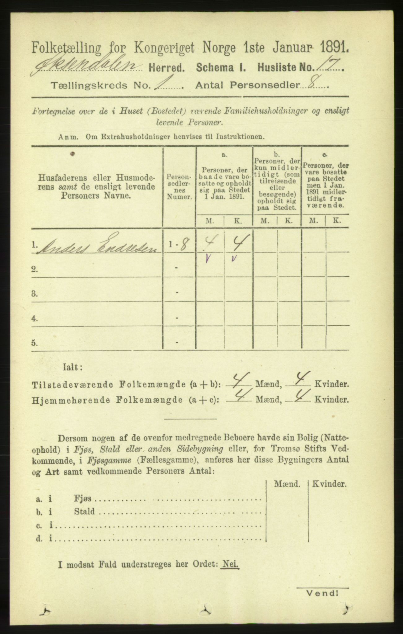 RA, 1891 census for 1561 Øksendal, 1891, p. 34