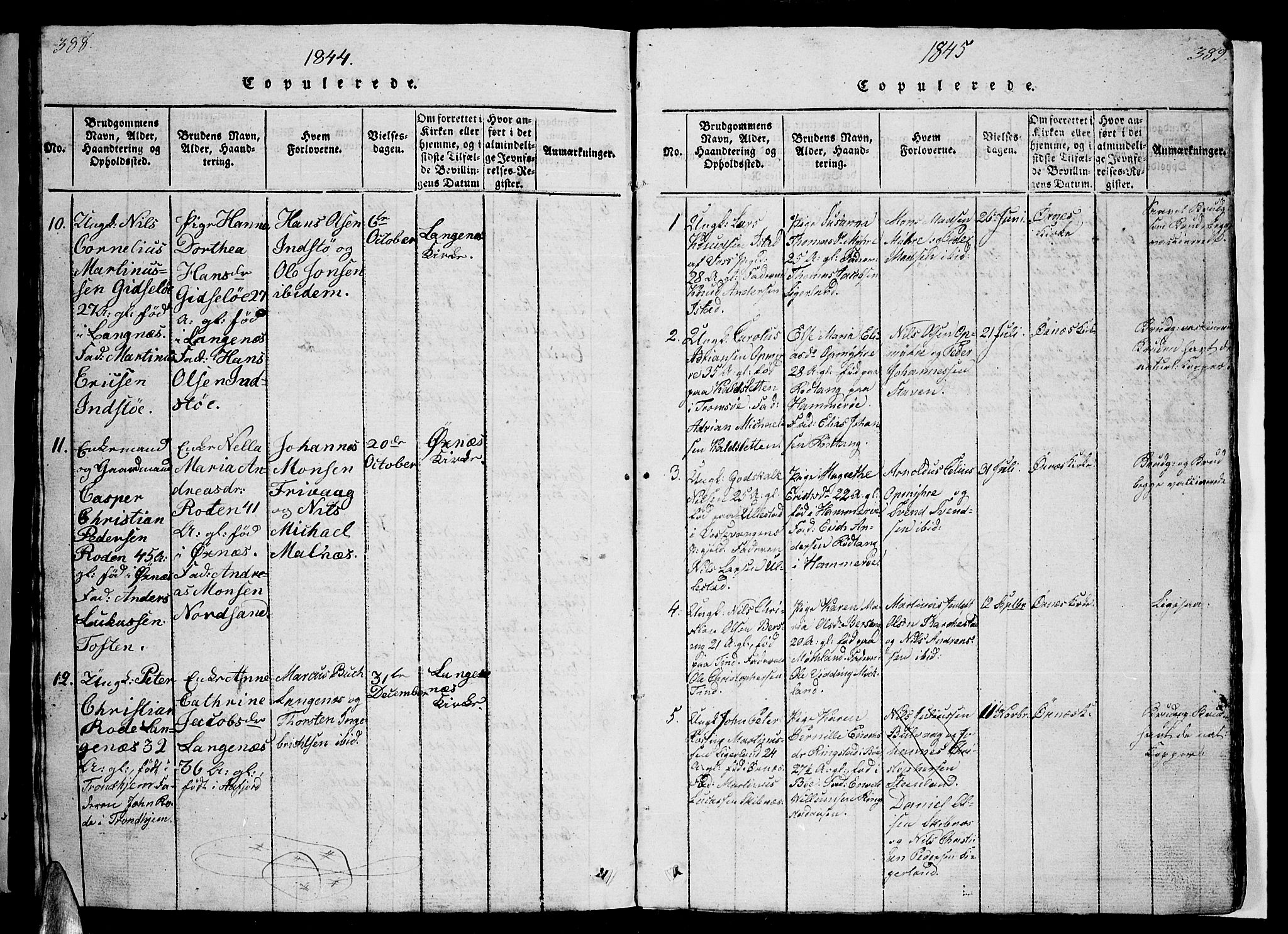 Ministerialprotokoller, klokkerbøker og fødselsregistre - Nordland, AV/SAT-A-1459/893/L1346: Parish register (copy) no. 893C01, 1820-1858, p. 388-389