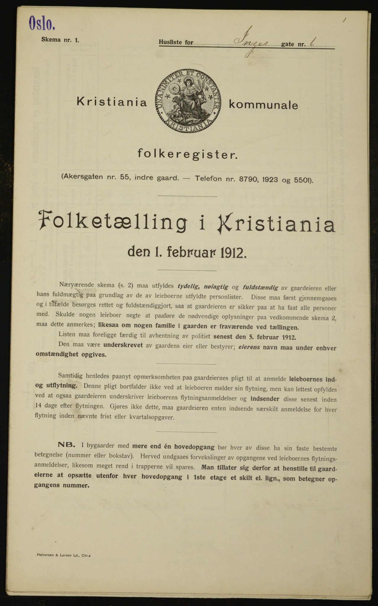 OBA, Municipal Census 1912 for Kristiania, 1912, p. 44295