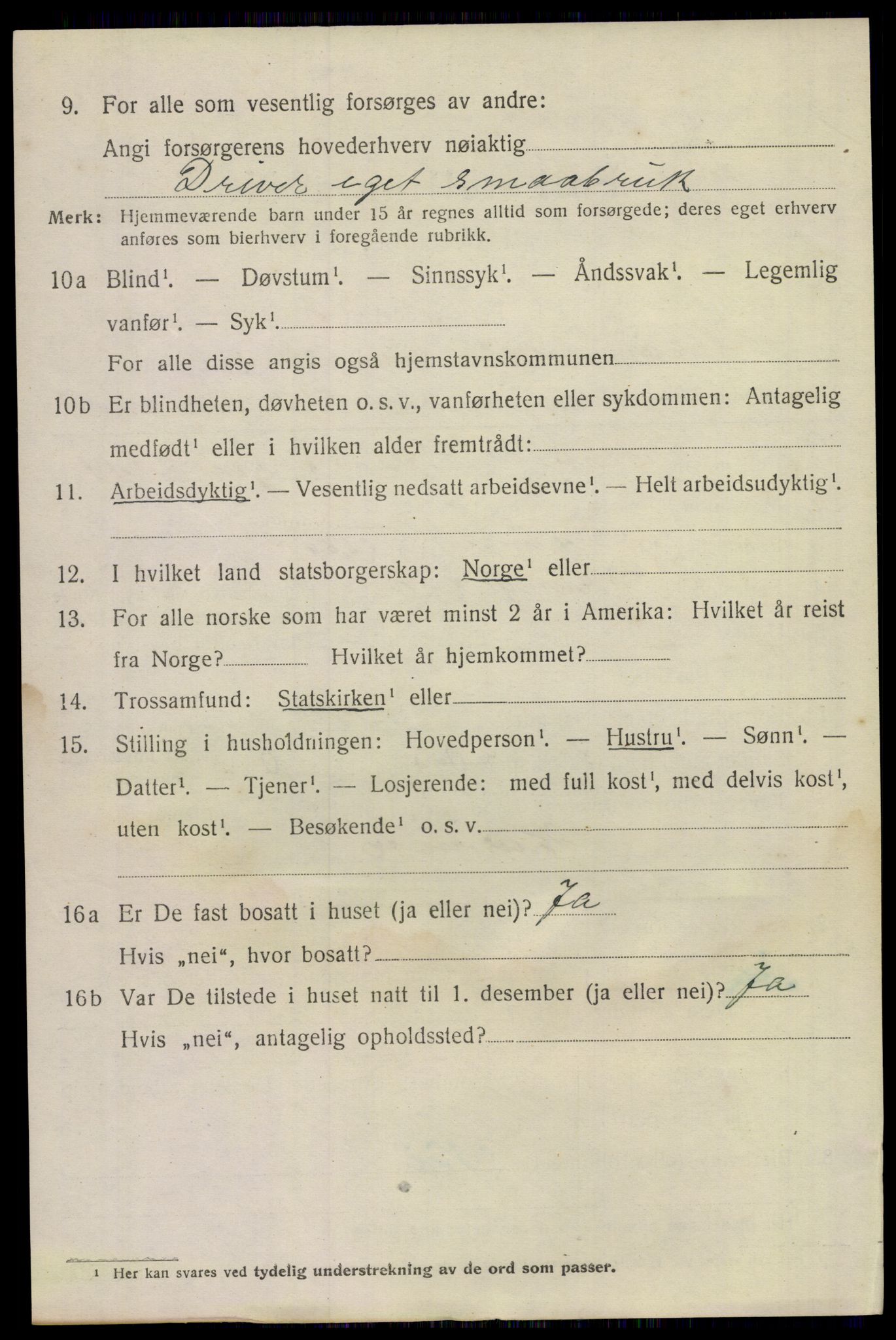 SAKO, 1920 census for Drangedal, 1920, p. 6620