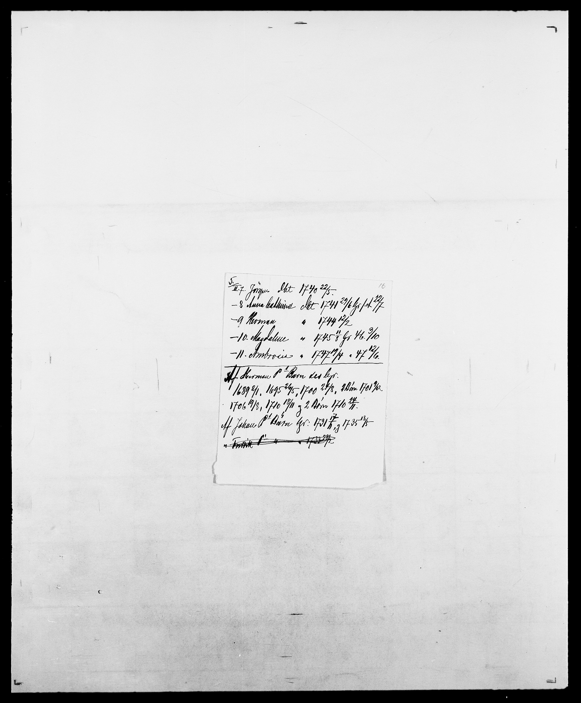 Delgobe, Charles Antoine - samling, AV/SAO-PAO-0038/D/Da/L0031: de Place - Raaum, p. 176