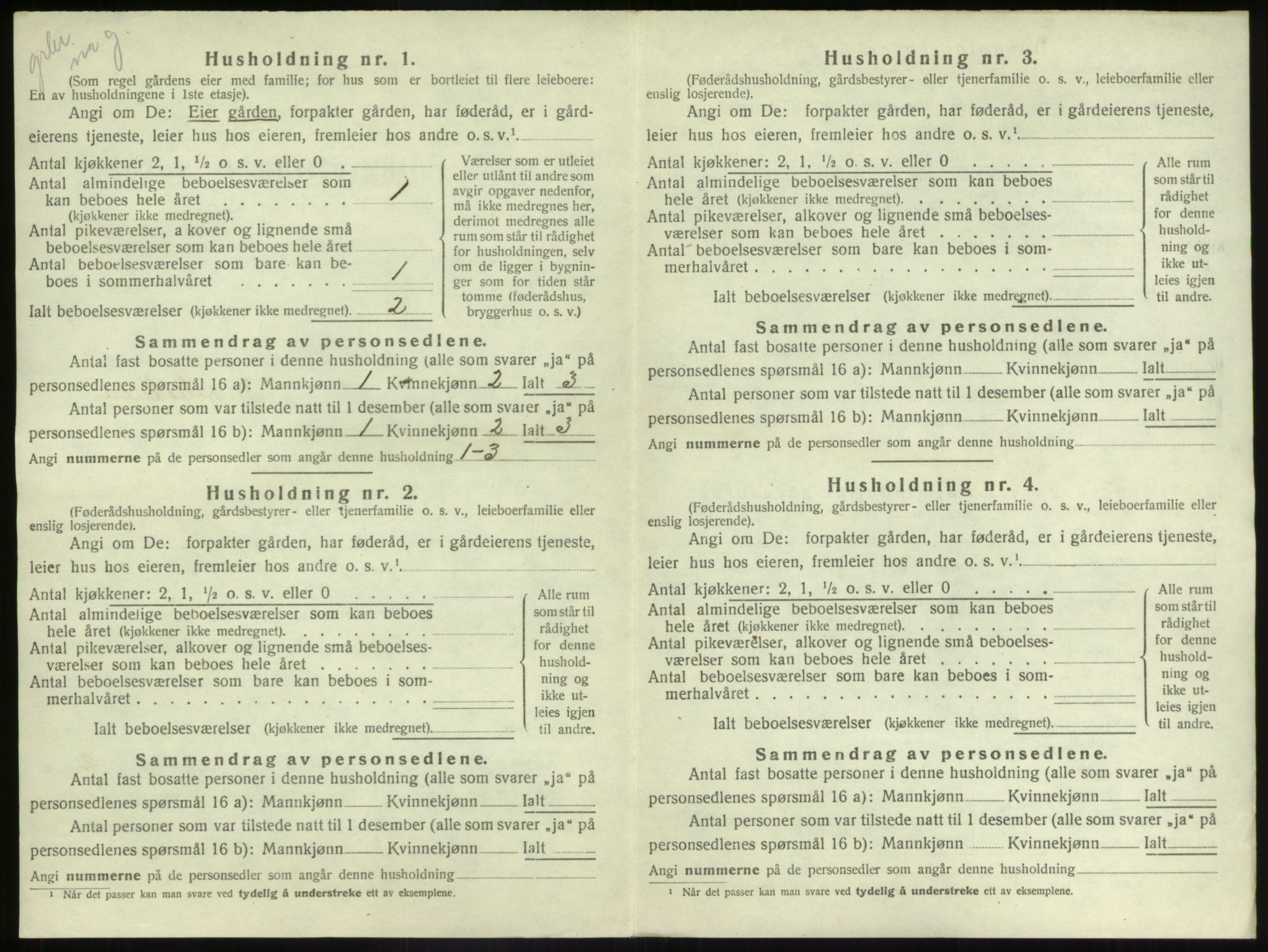 SAB, 1920 census for Naustdal, 1920, p. 6