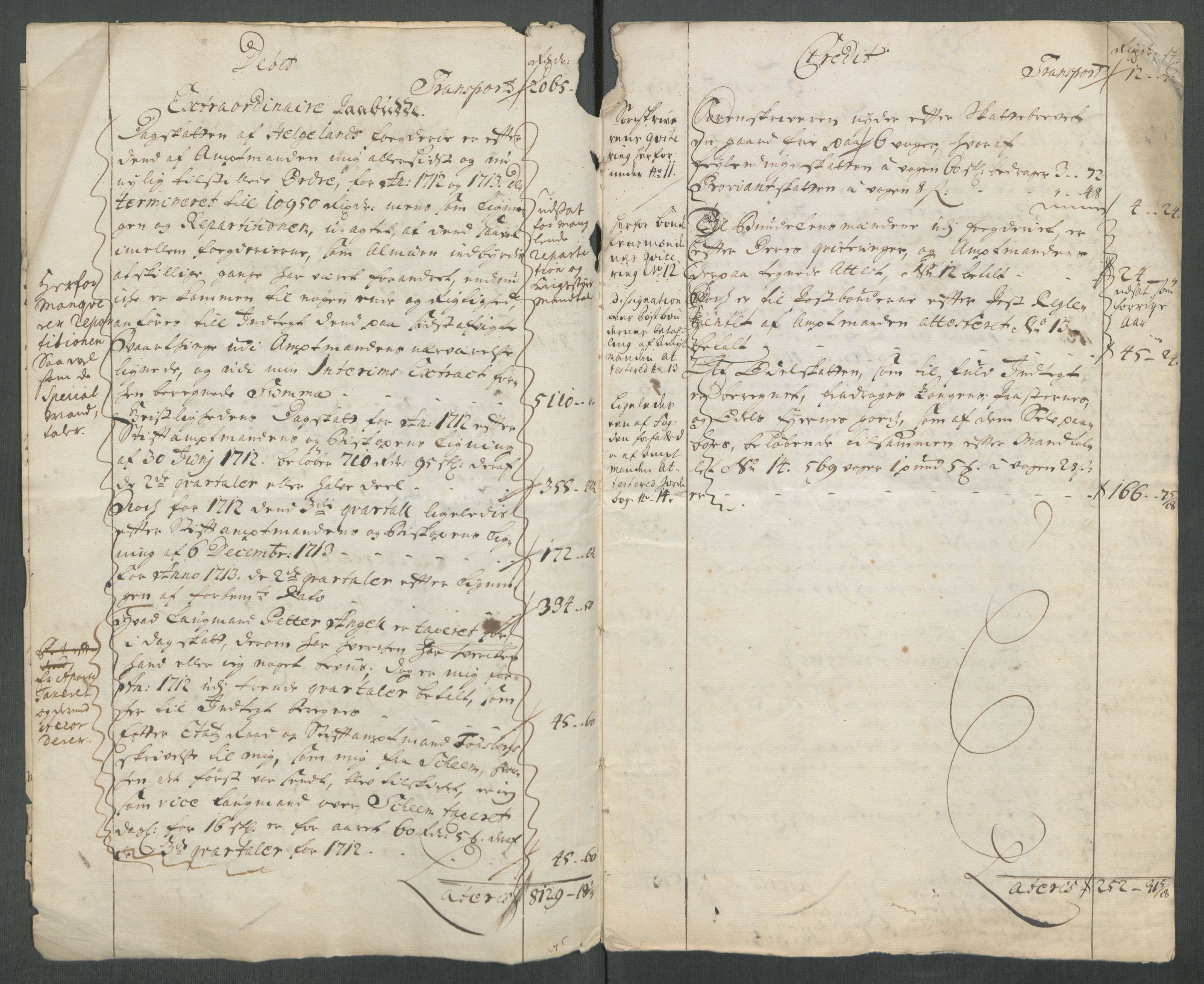 Rentekammeret inntil 1814, Reviderte regnskaper, Fogderegnskap, AV/RA-EA-4092/R65/L4512: Fogderegnskap Helgeland, 1712-1713, p. 294