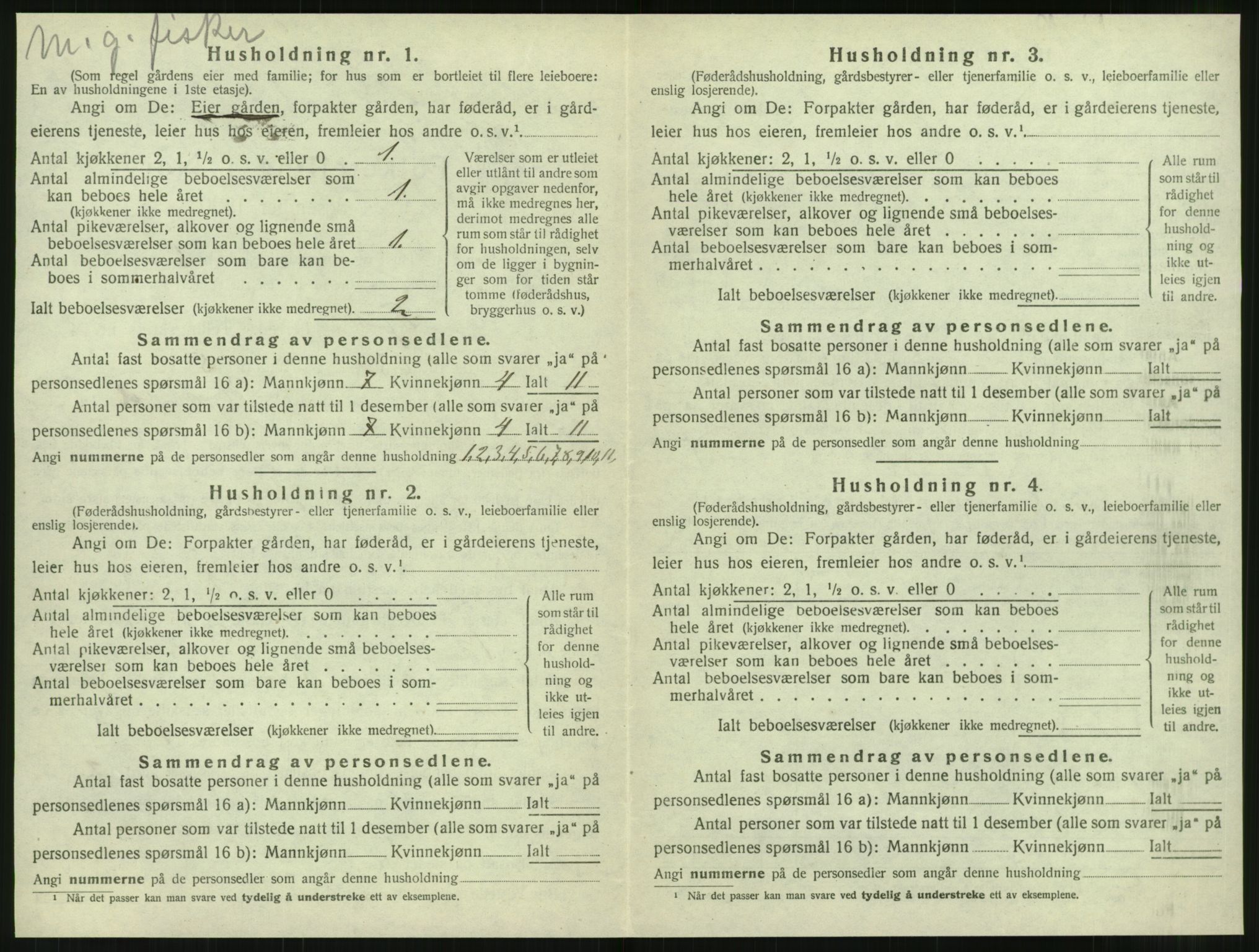 SAT, 1920 census for Tjøtta, 1920, p. 118