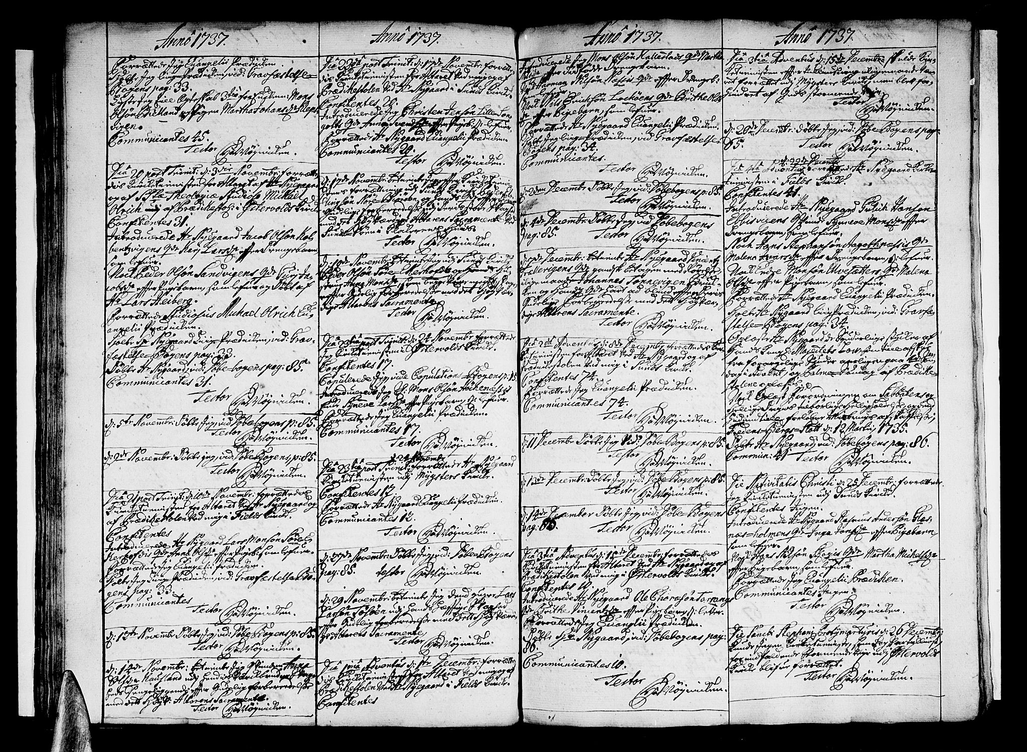 Sund sokneprestembete, AV/SAB-A-99930: Parish register (official) no. A 1, 1729-1740