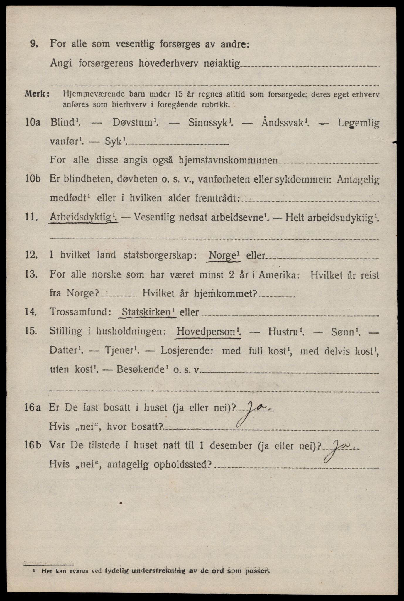 SAST, 1920 census for Sand, 1920, p. 1888