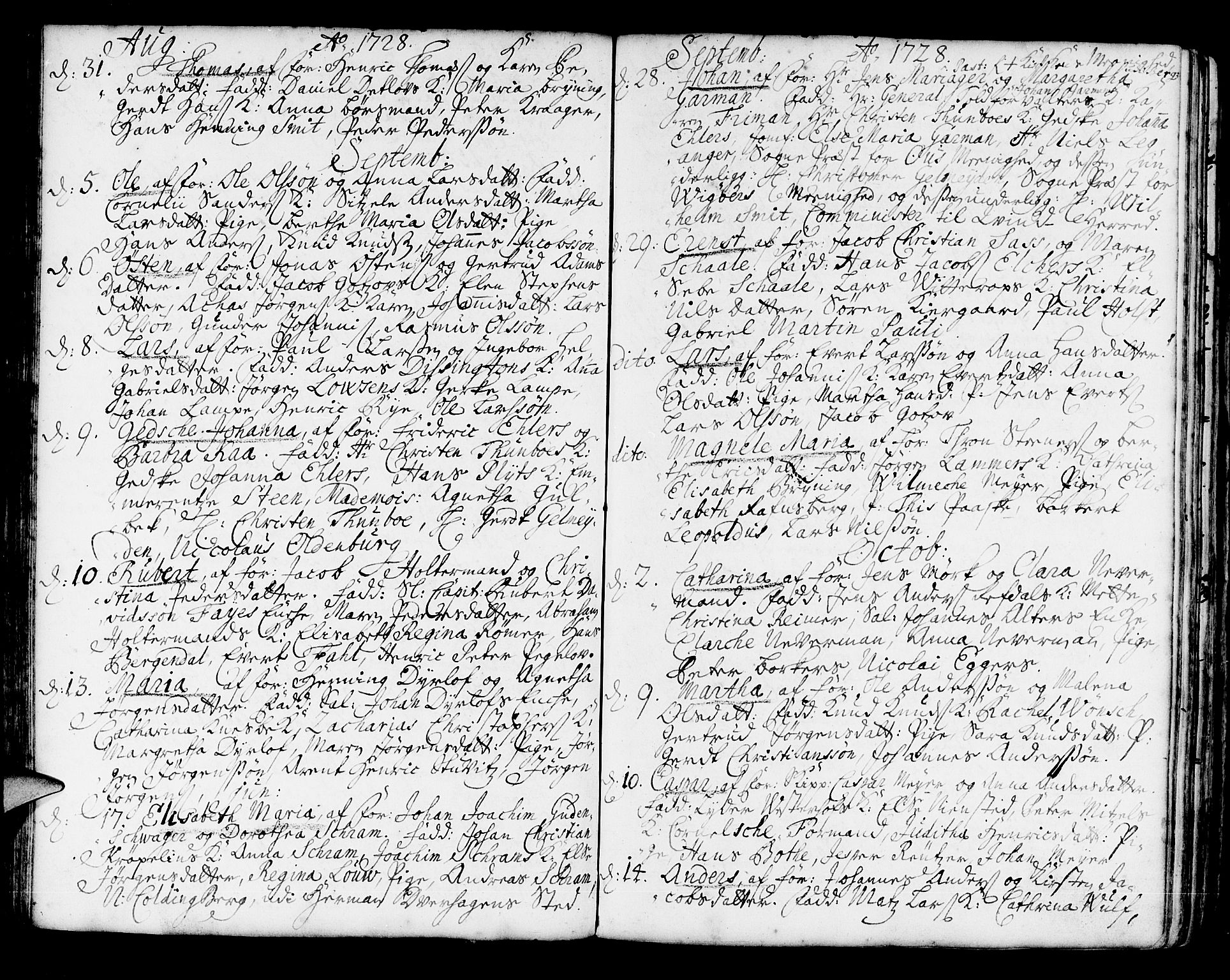 Korskirken sokneprestembete, AV/SAB-A-76101/H/Haa/L0004: Parish register (official) no. A 4, 1720-1750, p. 83