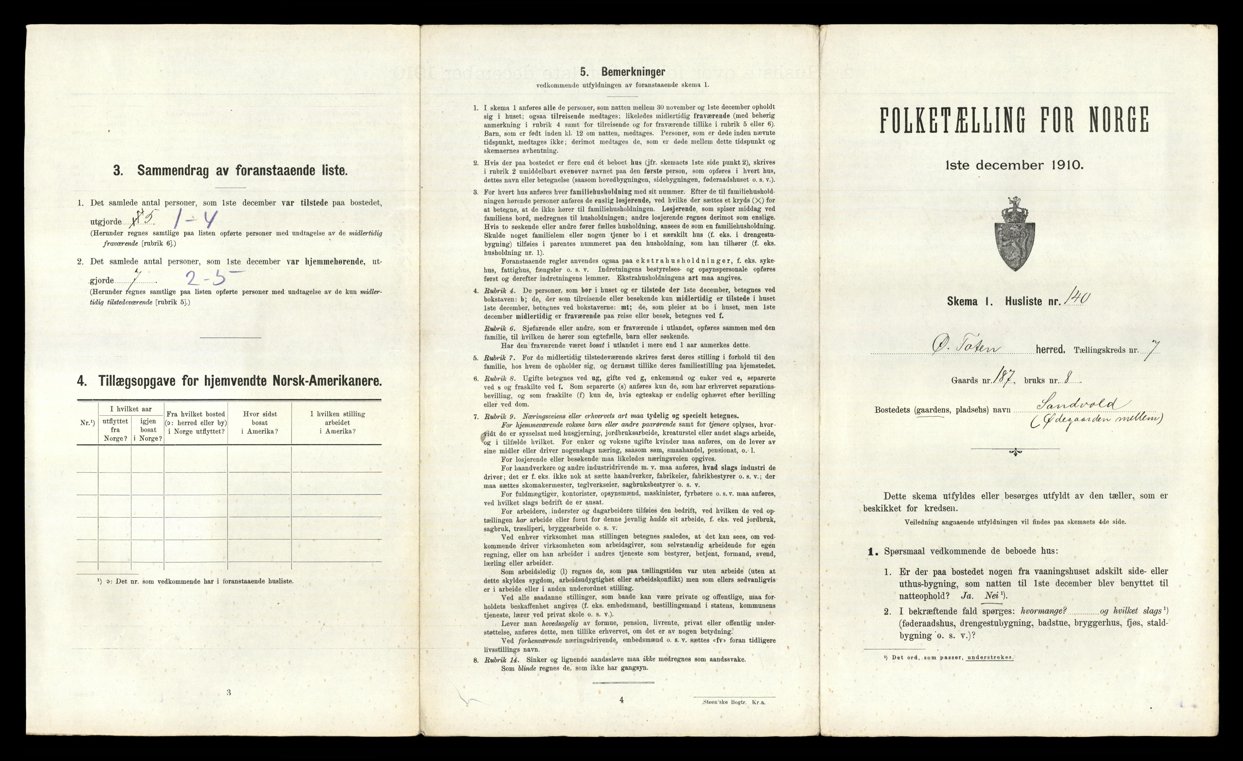 RA, 1910 census for Østre Toten, 1910, p. 2311