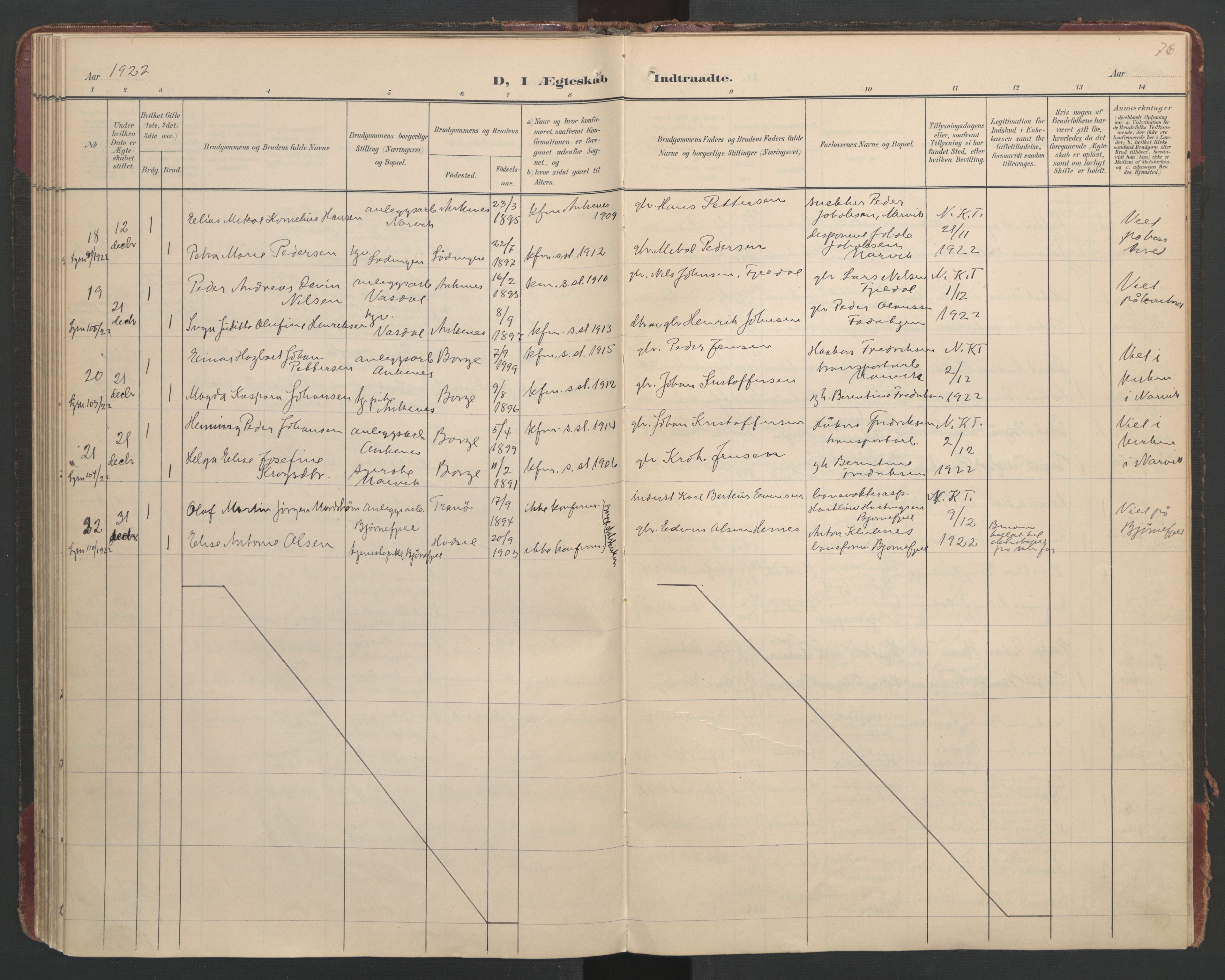 Ministerialprotokoller, klokkerbøker og fødselsregistre - Nordland, AV/SAT-A-1459/866/L0942: Parish register (official) no. 866A05, 1901-1928, p. 76