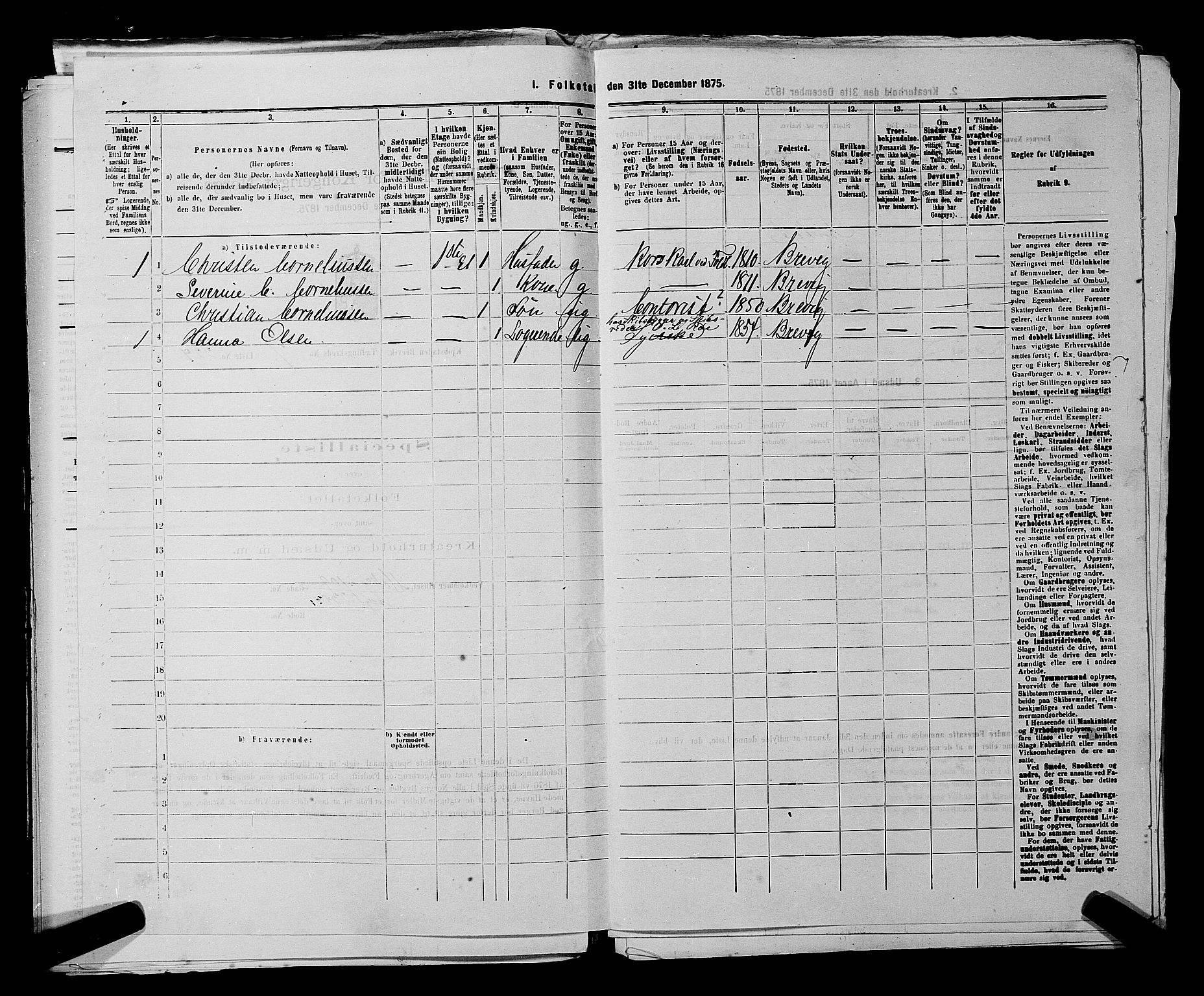 SAKO, 1875 census for 0804P Brevik, 1875, p. 483