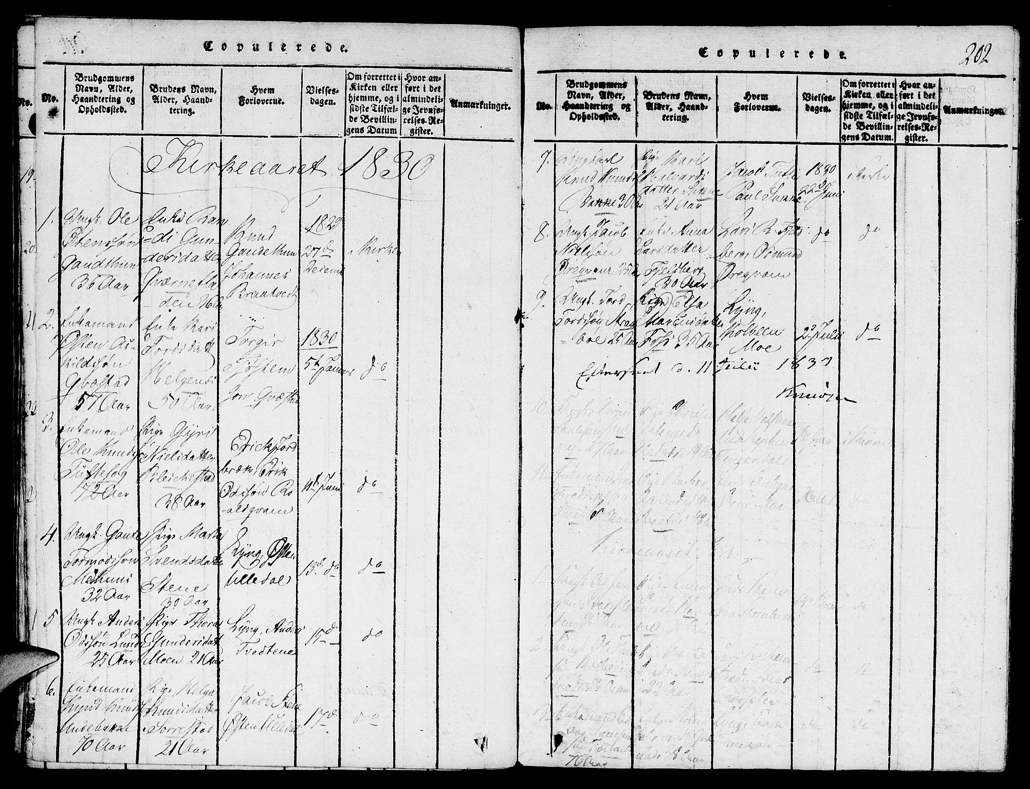Suldal sokneprestkontor, SAST/A-101845/01/V/L0001: Parish register (copy) no. B 1, 1816-1836, p. 202
