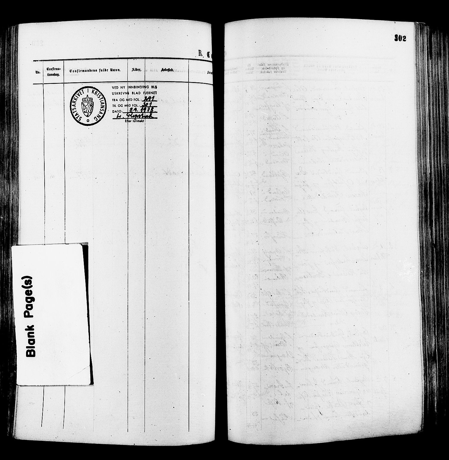 Øyestad sokneprestkontor, AV/SAK-1111-0049/F/Fa/L0016: Parish register (official) no. A 16, 1874-1886, p. 302