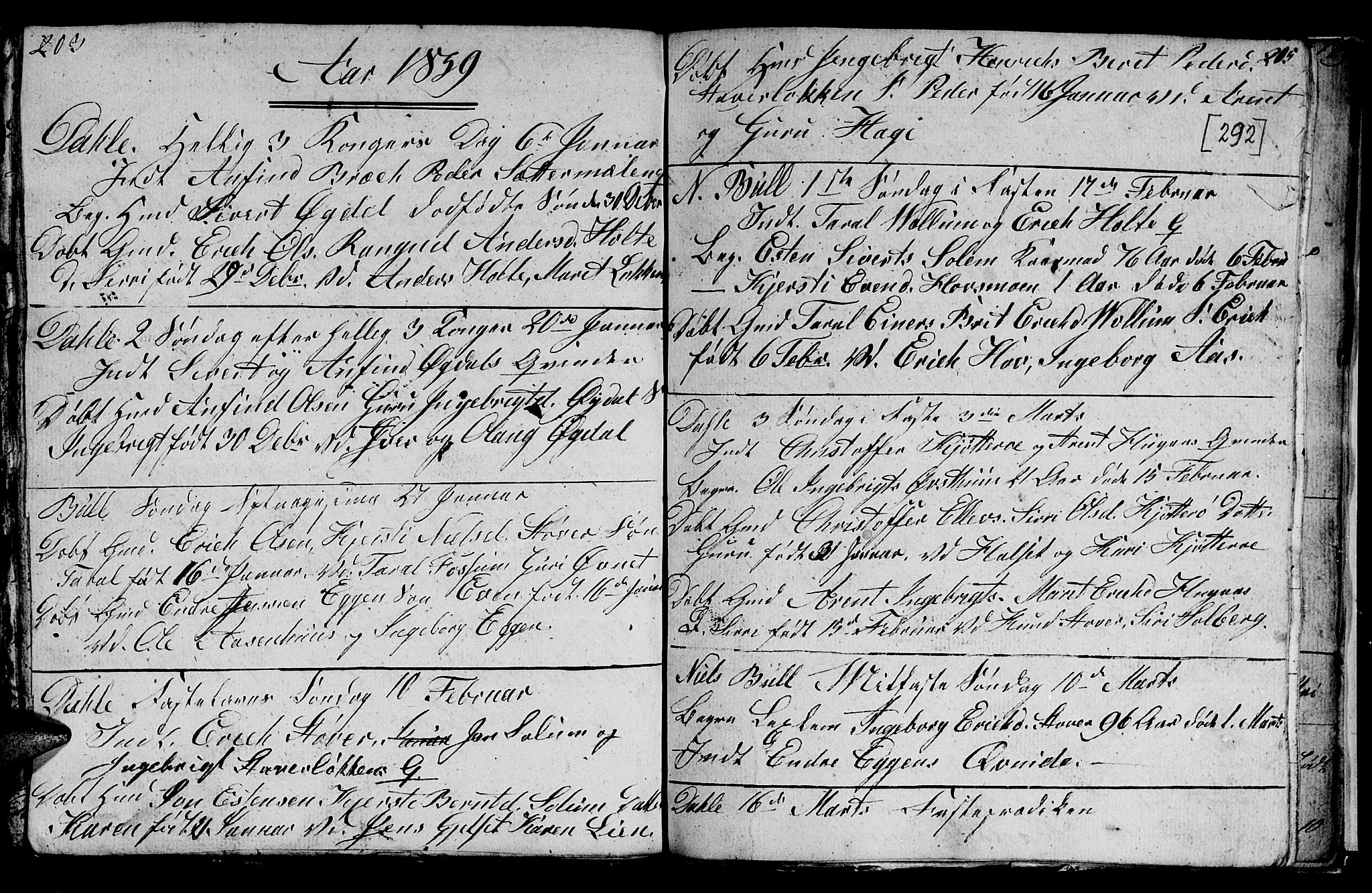 Ministerialprotokoller, klokkerbøker og fødselsregistre - Sør-Trøndelag, SAT/A-1456/689/L1042: Parish register (copy) no. 689C01, 1812-1841, p. 291-292