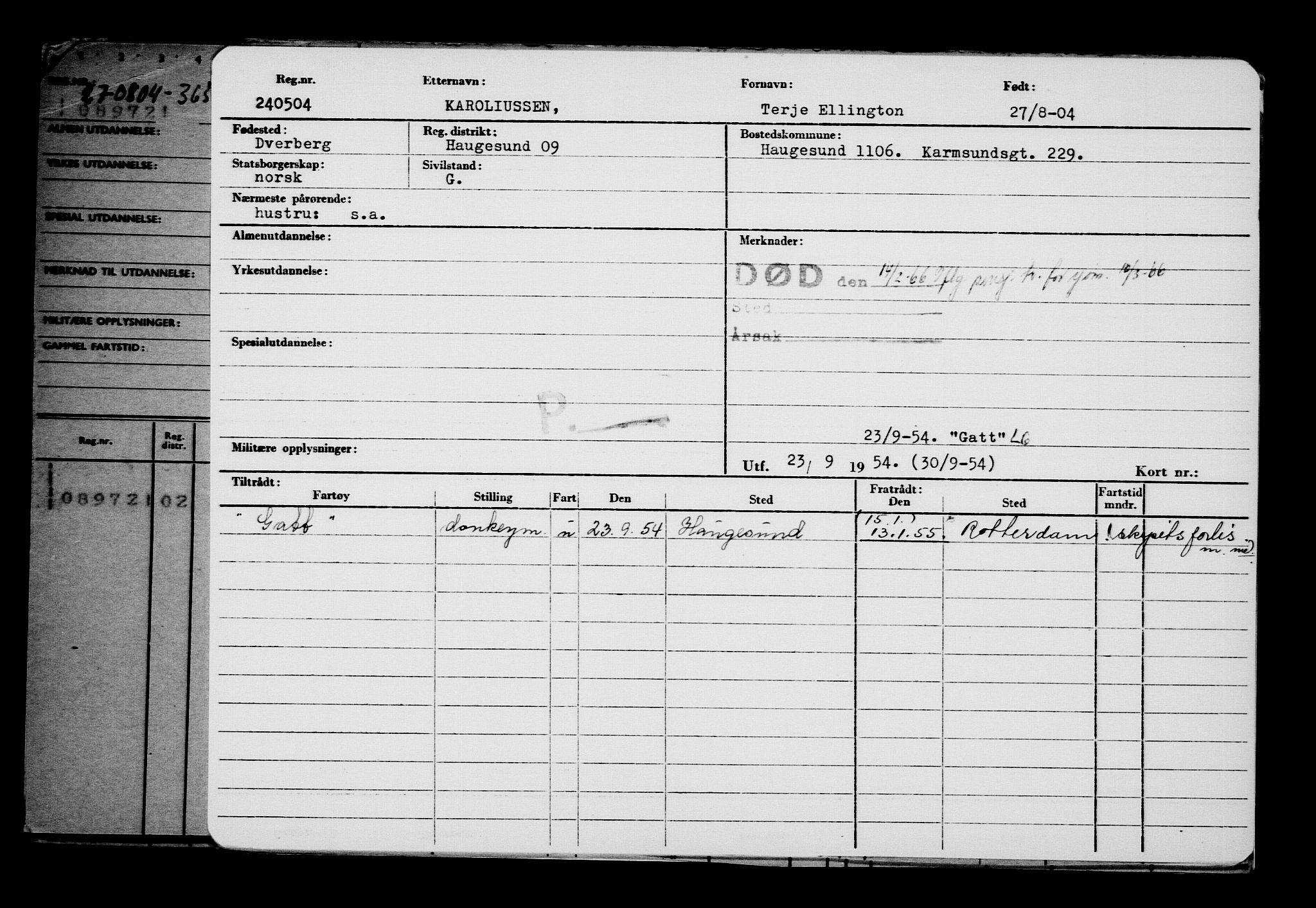 Direktoratet for sjømenn, AV/RA-S-3545/G/Gb/L0055: Hovedkort, 1904, p. 241