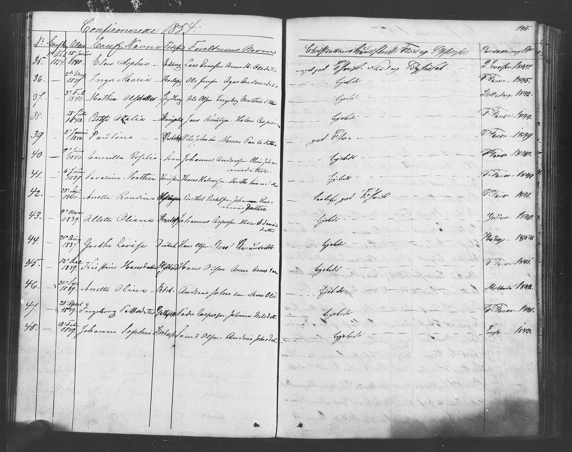 Vestby prestekontor Kirkebøker, AV/SAO-A-10893/F/Fa/L0007: Parish register (official) no. I 7, 1850-1862, p. 135