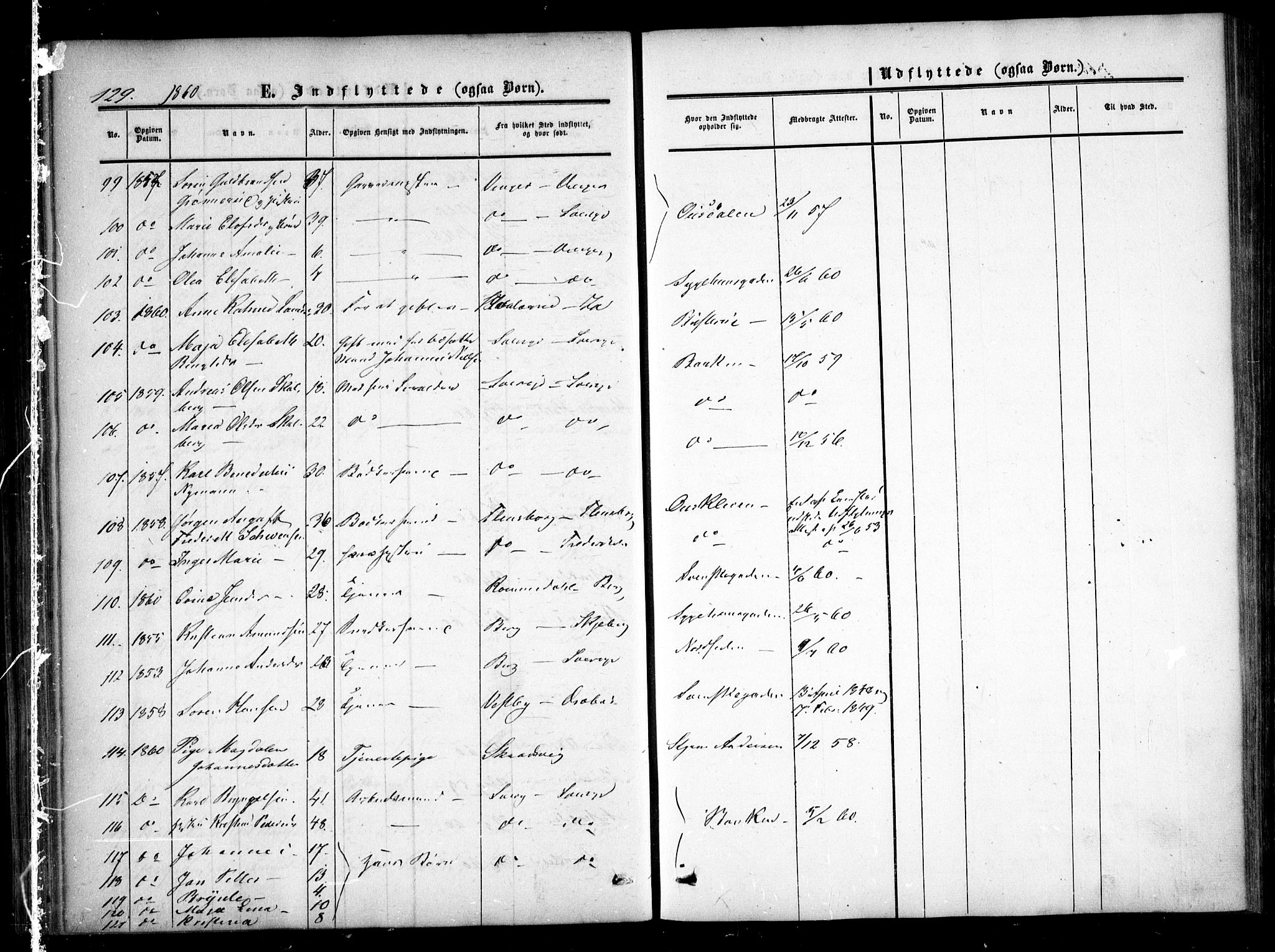 Halden prestekontor Kirkebøker, AV/SAO-A-10909/F/Fa/L0008: Parish register (official) no. I 8, 1857-1865, p. 129