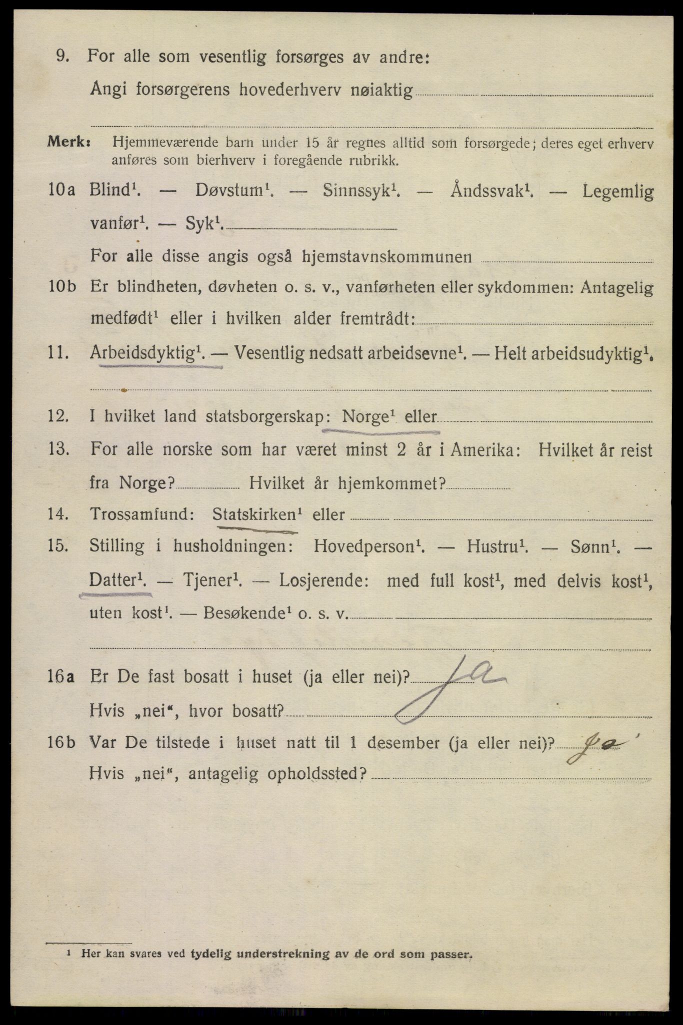 SAKO, 1920 census for Kragerø, 1920, p. 7266