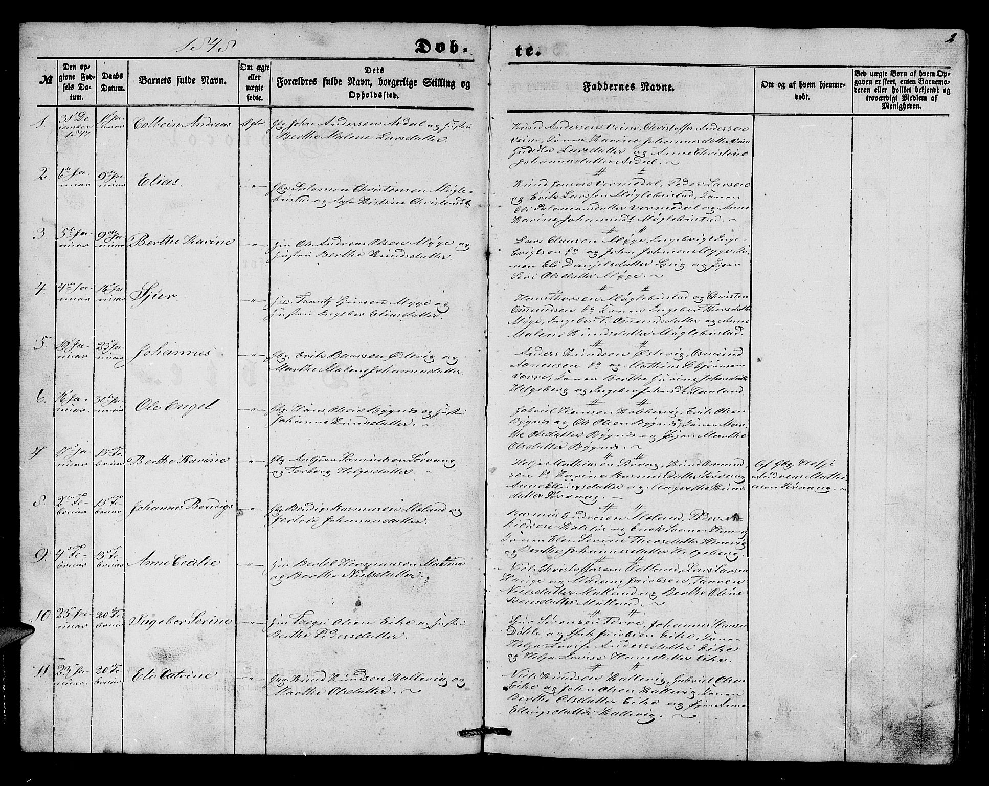 Avaldsnes sokneprestkontor, SAST/A -101851/H/Ha/Hab/L0002: Parish register (copy) no. B 2, 1848-1856, p. 2