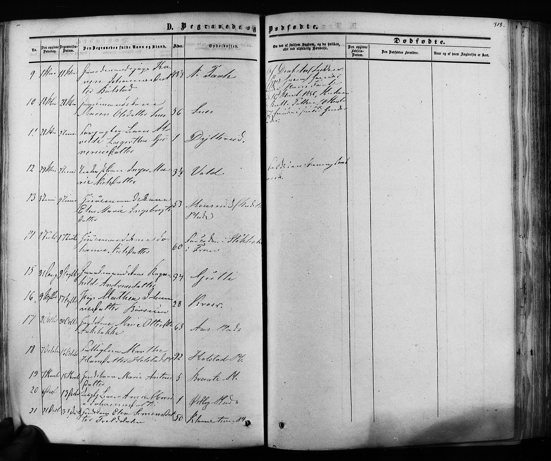 Ås prestekontor Kirkebøker, AV/SAO-A-10894/F/Fa/L0007: Parish register (official) no. I 7, 1854-1870, p. 308