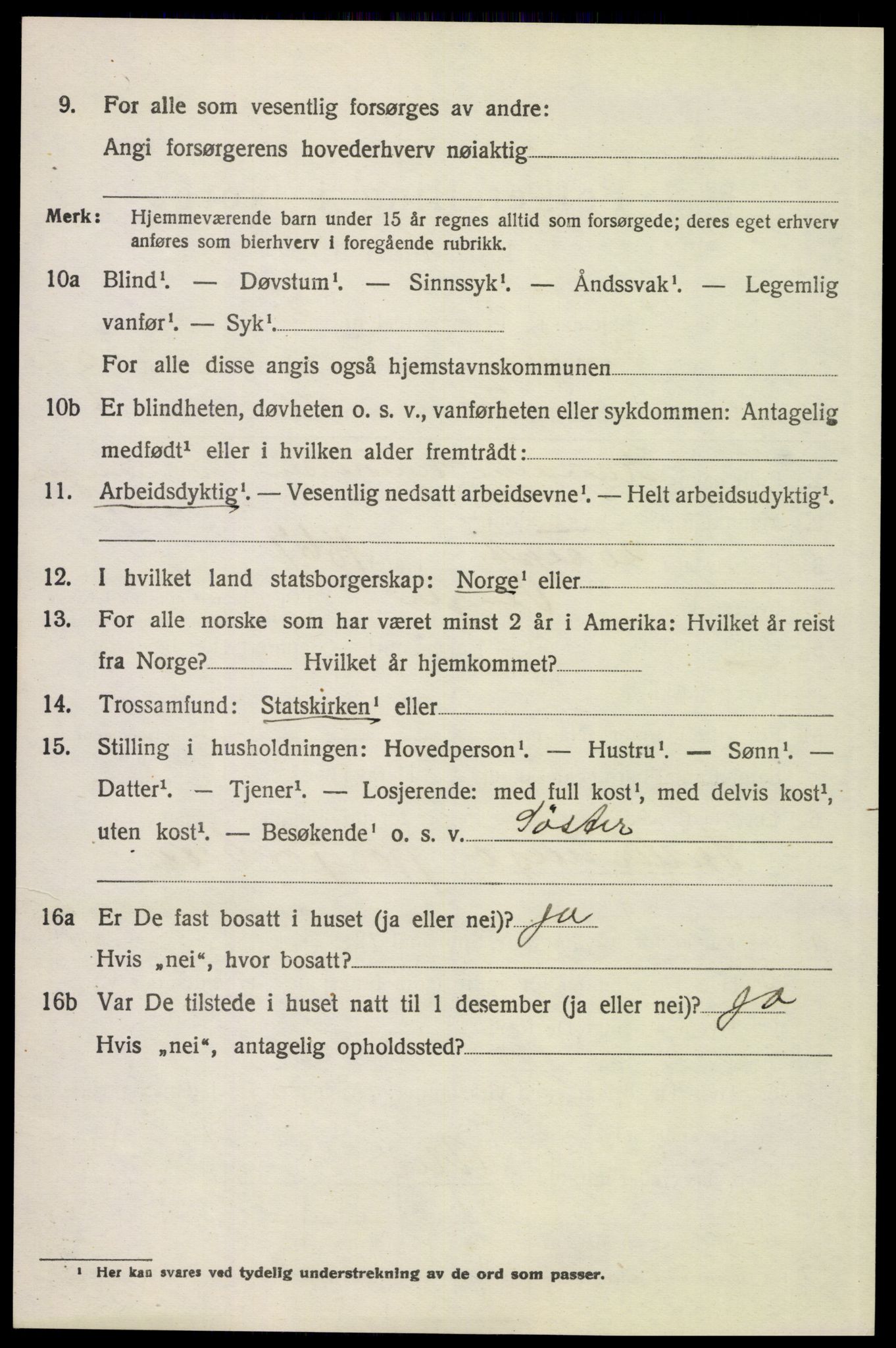 SAH, 1920 census for Vinger, 1920, p. 5973