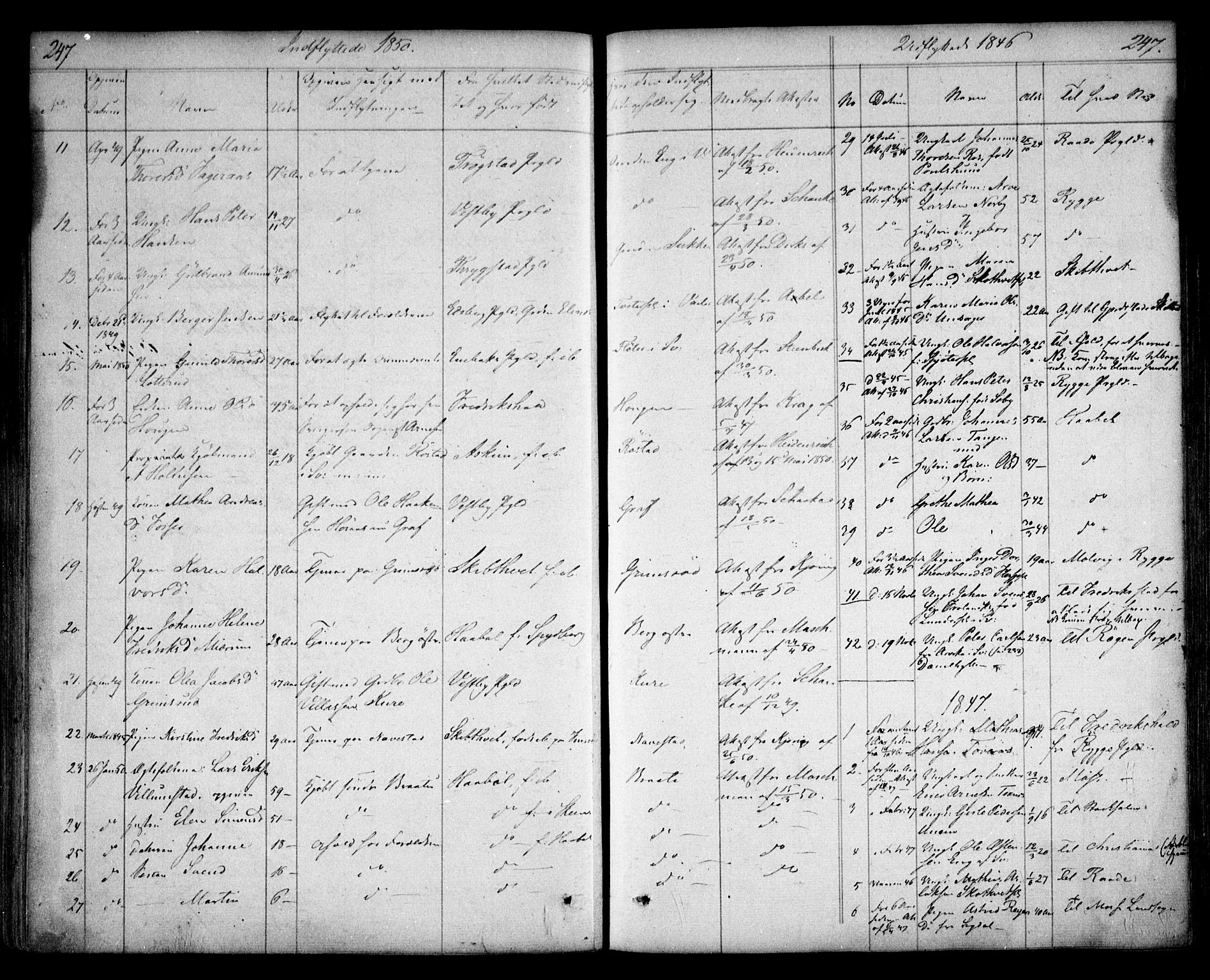 Våler prestekontor Kirkebøker, AV/SAO-A-11083/F/Fa/L0006: Parish register (official) no. I 6, 1840-1861, p. 247