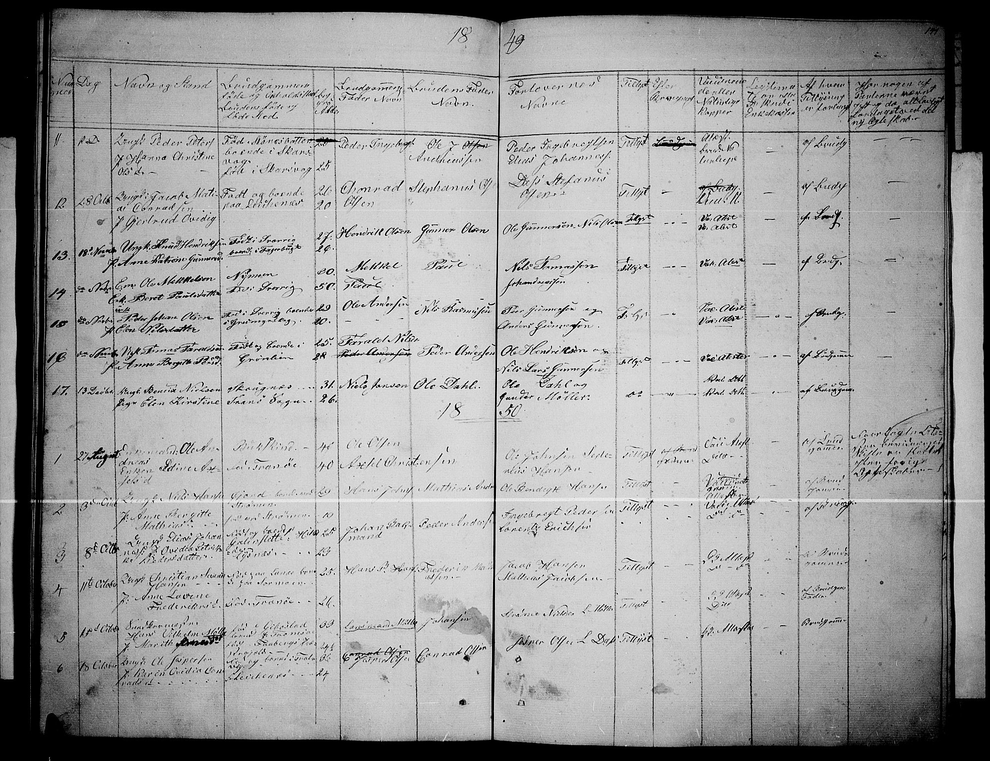 Lenvik sokneprestembete, SATØ/S-1310/H/Ha/Hab/L0003klokker: Parish register (copy) no. 3, 1844-1858, p. 141