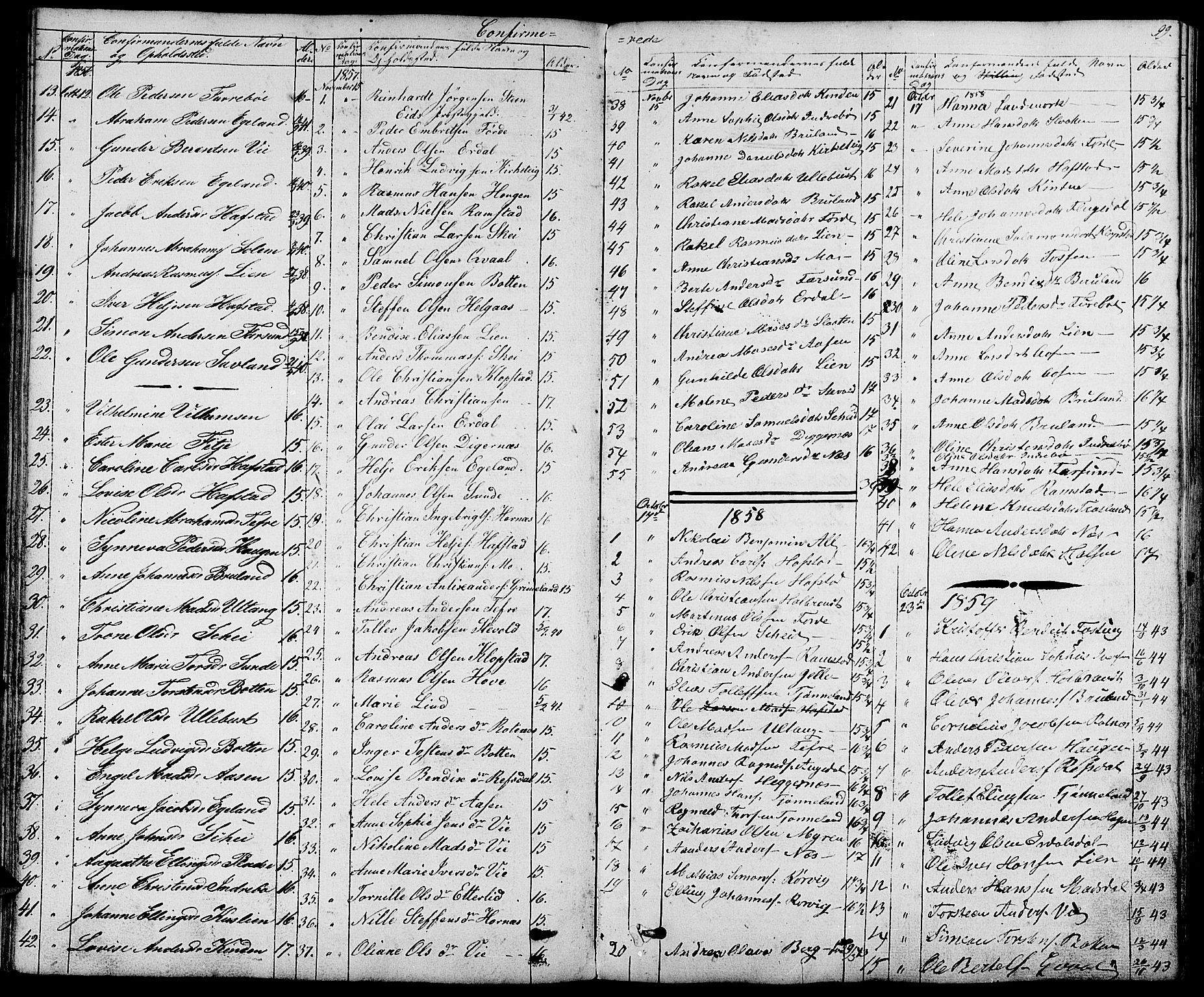 Førde sokneprestembete, SAB/A-79901/H/Hab/Haba/L0001: Parish register (copy) no. A 1, 1853-1880, p. 99