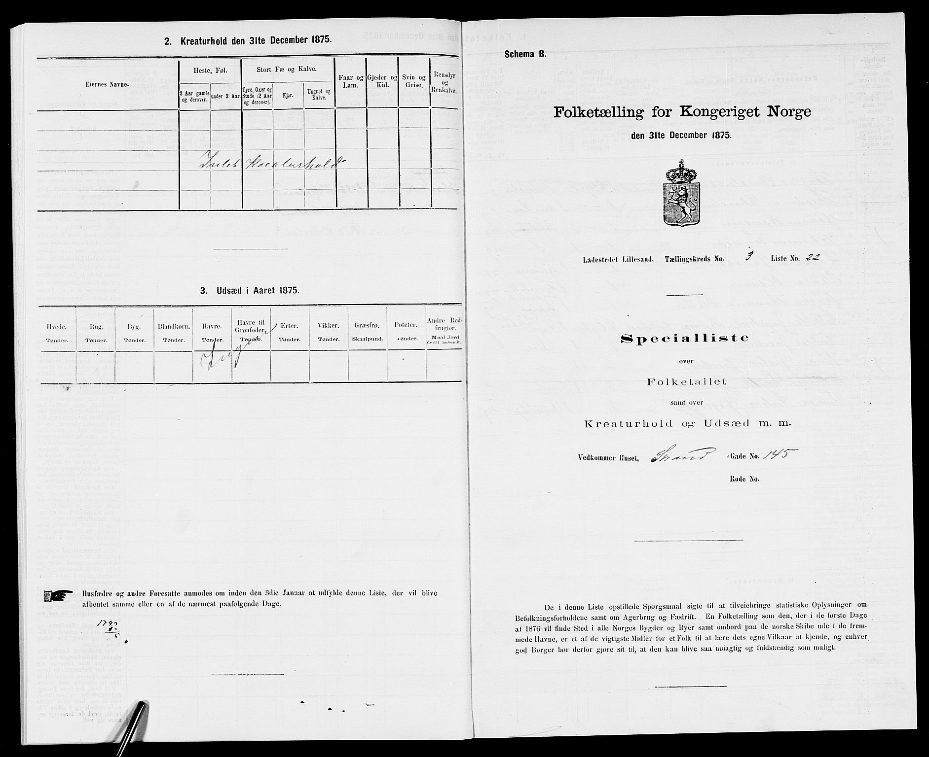 SAK, 1875 census for 0905B Vestre Moland/Lillesand, 1875, p. 248