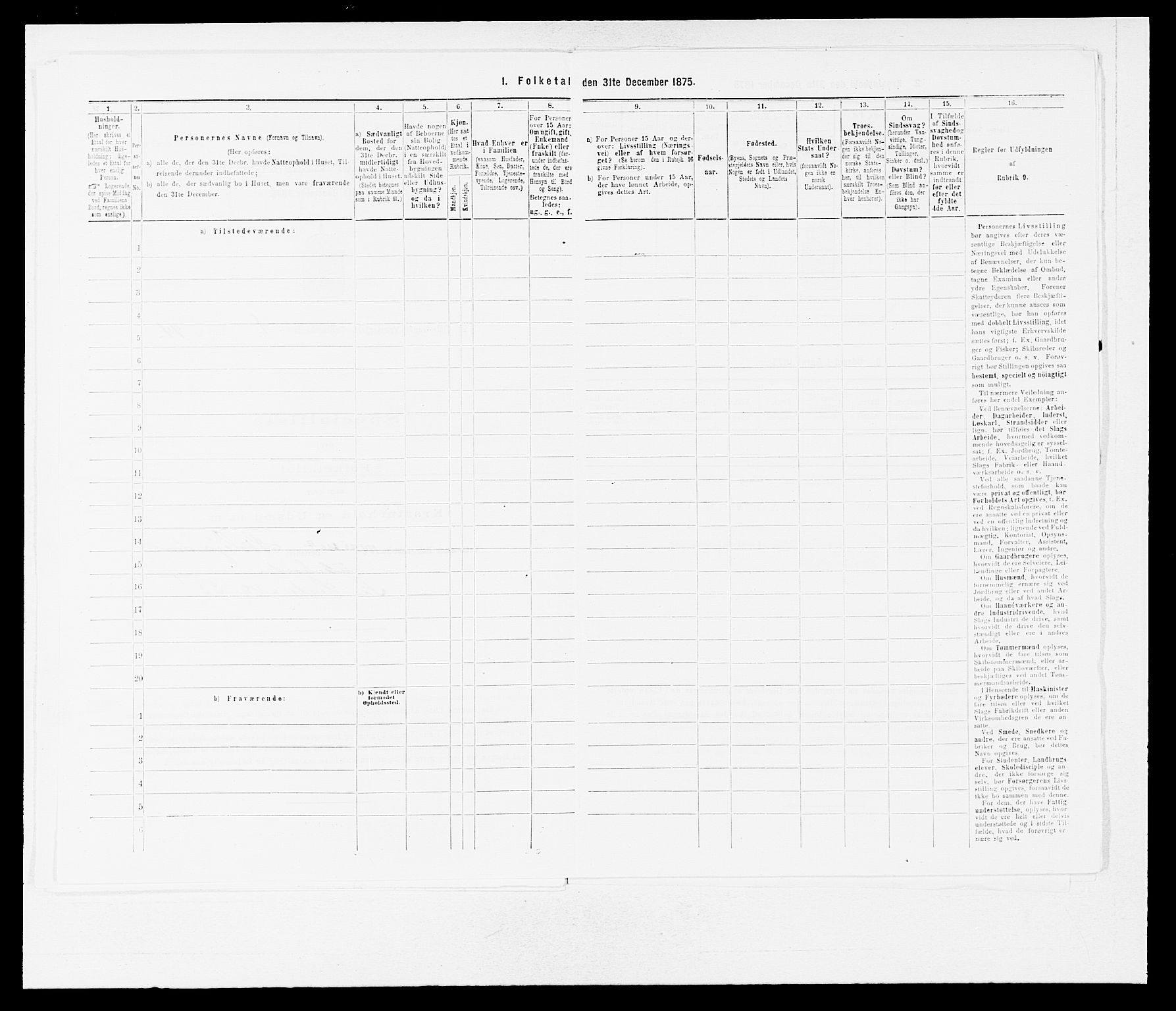 SAB, 1875 census for 1418P Balestrand, 1875, p. 206