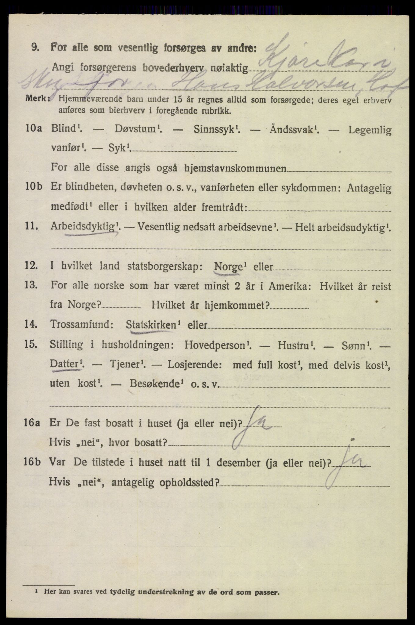 SAH, 1920 census for Åsnes, 1920, p. 4349