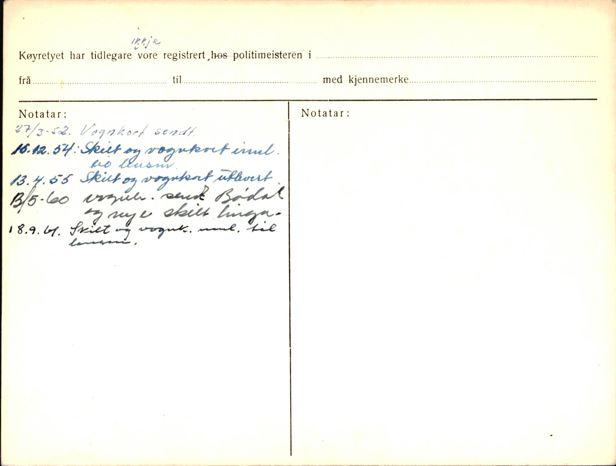 Statens vegvesen, Sogn og Fjordane vegkontor, AV/SAB-A-5301/4/F/L0003: Registerkort utmeldte Fjordane S1000-2499, 1930-1961, p. 16