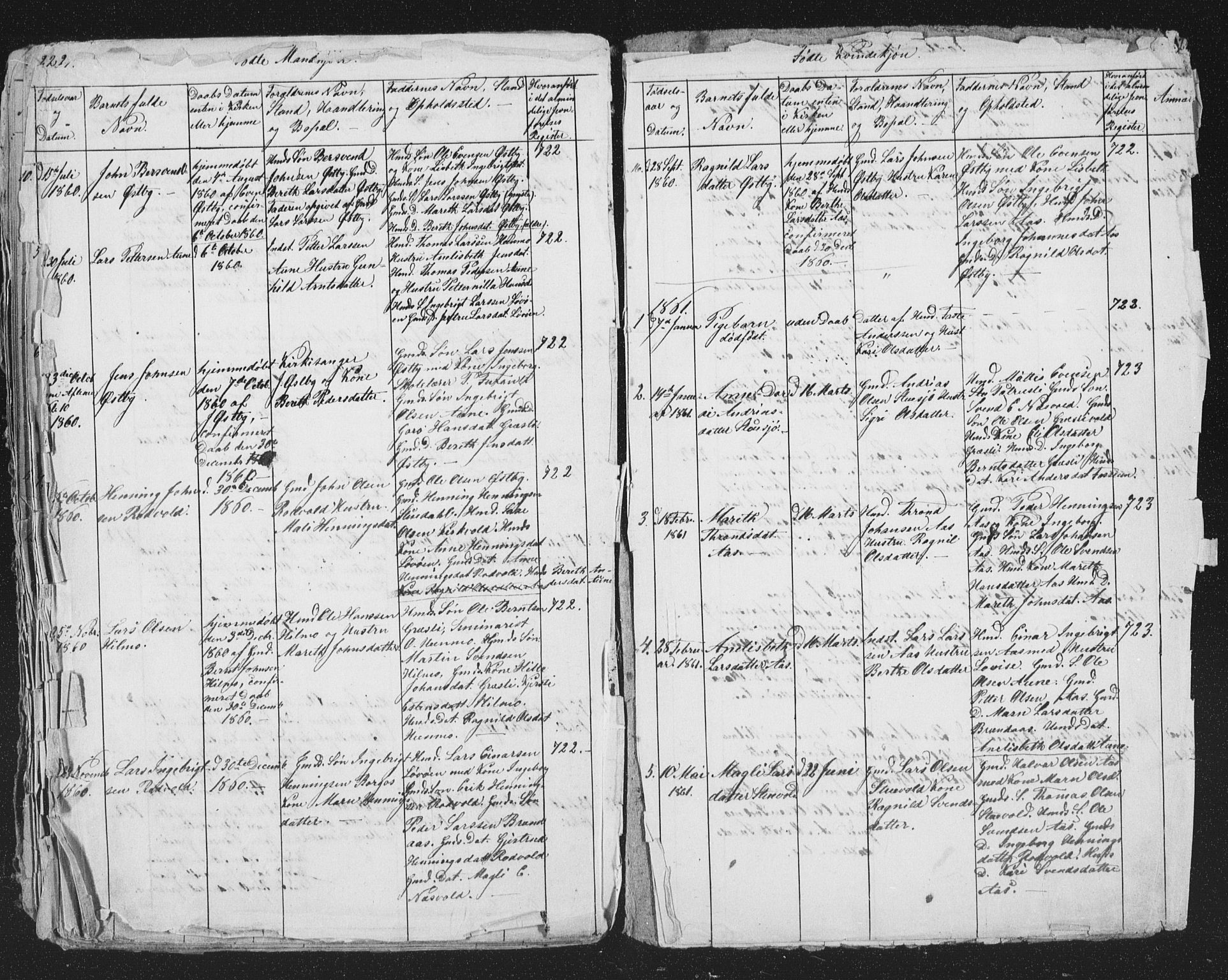 Ministerialprotokoller, klokkerbøker og fødselsregistre - Sør-Trøndelag, SAT/A-1456/698/L1165: Parish register (copy) no. 698C02, 1851-1861, p. 224-225