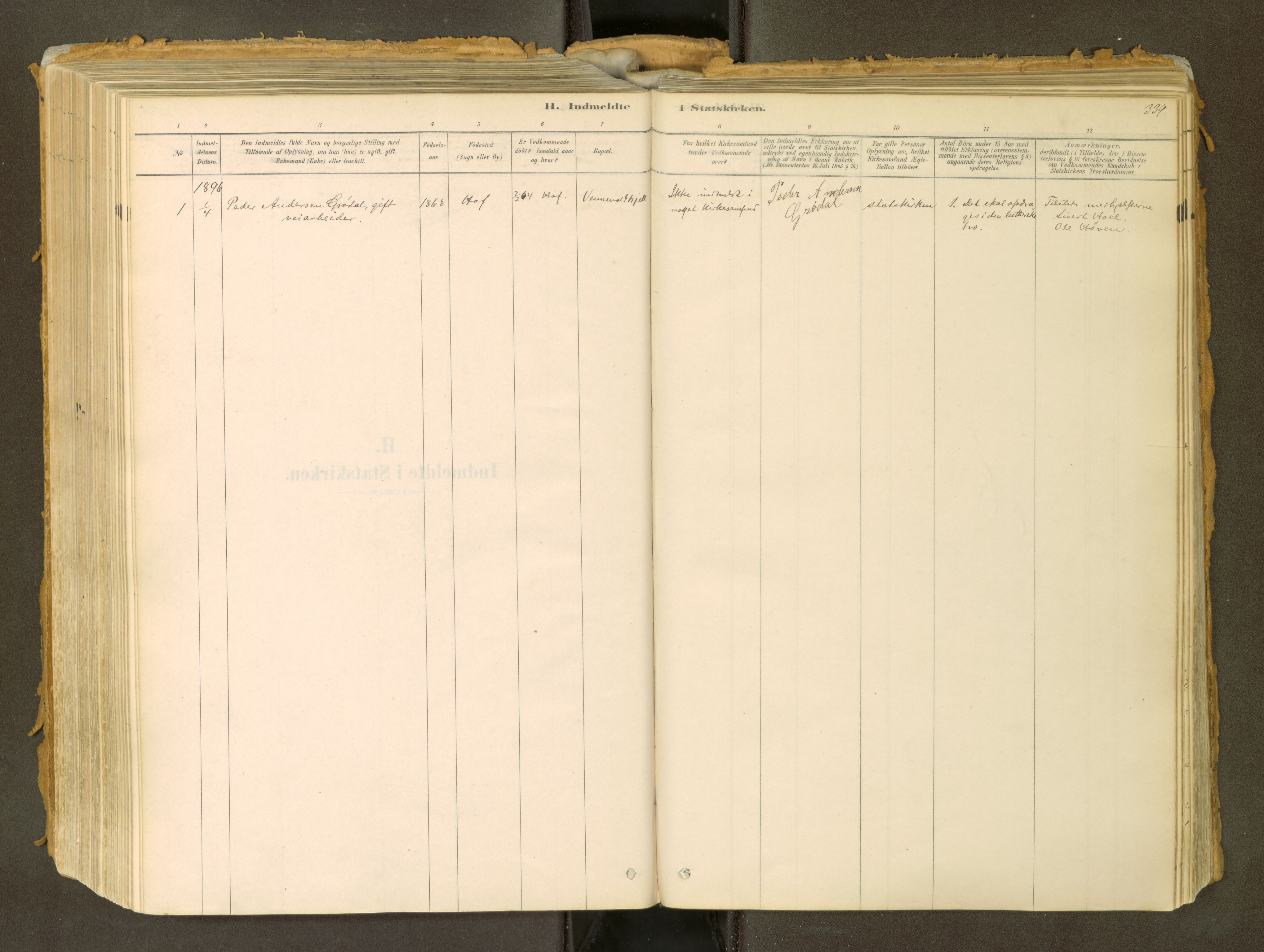 Sunndal sokneprestkontor, SAT/A-1085/1/I/I1/I1a: Parish register (official) no. 2, 1877-1914, p. 339