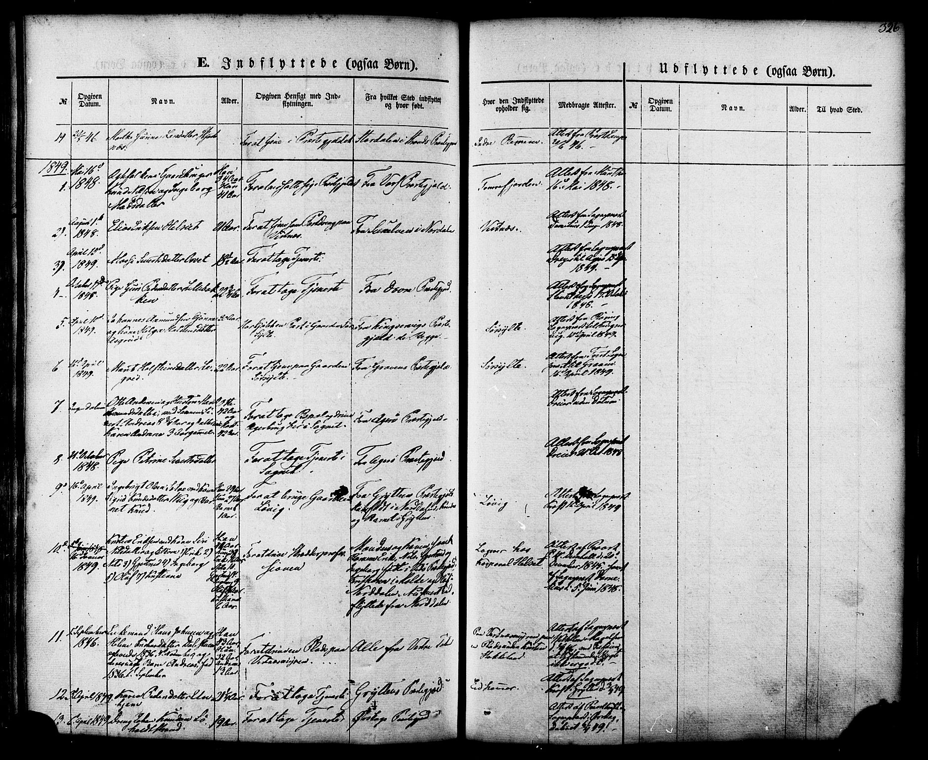 Ministerialprotokoller, klokkerbøker og fødselsregistre - Møre og Romsdal, SAT/A-1454/539/L0529: Parish register (official) no. 539A02, 1848-1872, p. 326
