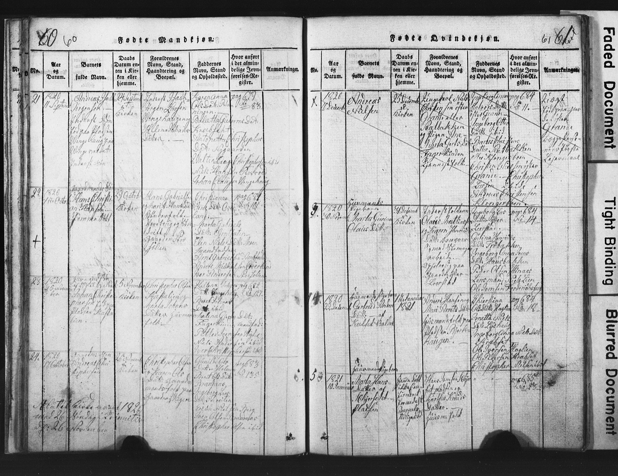 Ministerialprotokoller, klokkerbøker og fødselsregistre - Nord-Trøndelag, AV/SAT-A-1458/701/L0017: Parish register (copy) no. 701C01, 1817-1825, p. 60-61