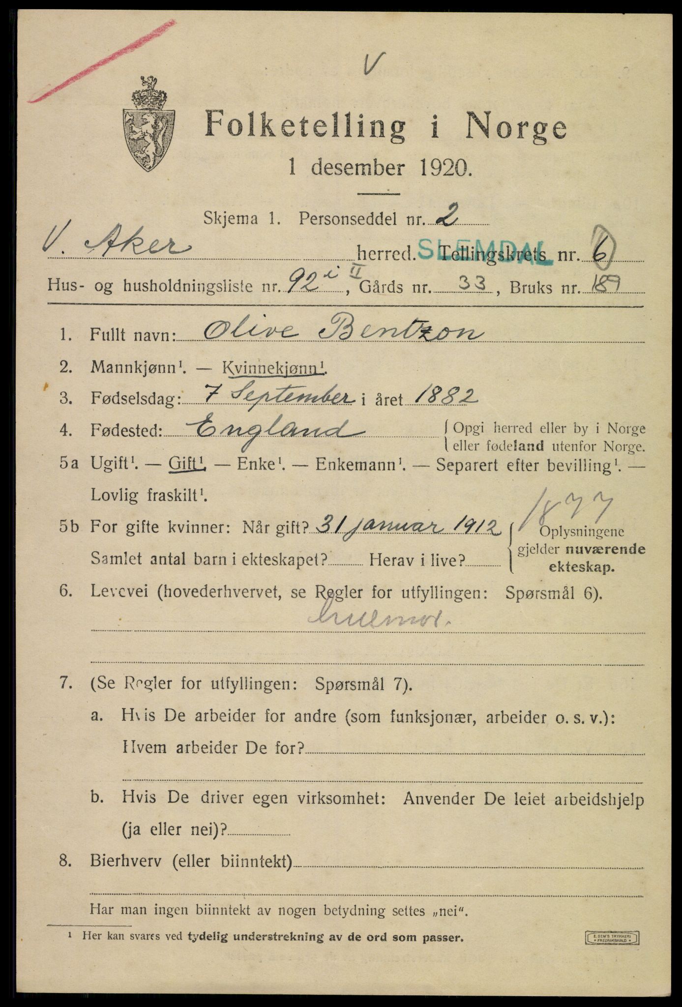 SAO, 1920 census for Aker, 1920, p. 41042