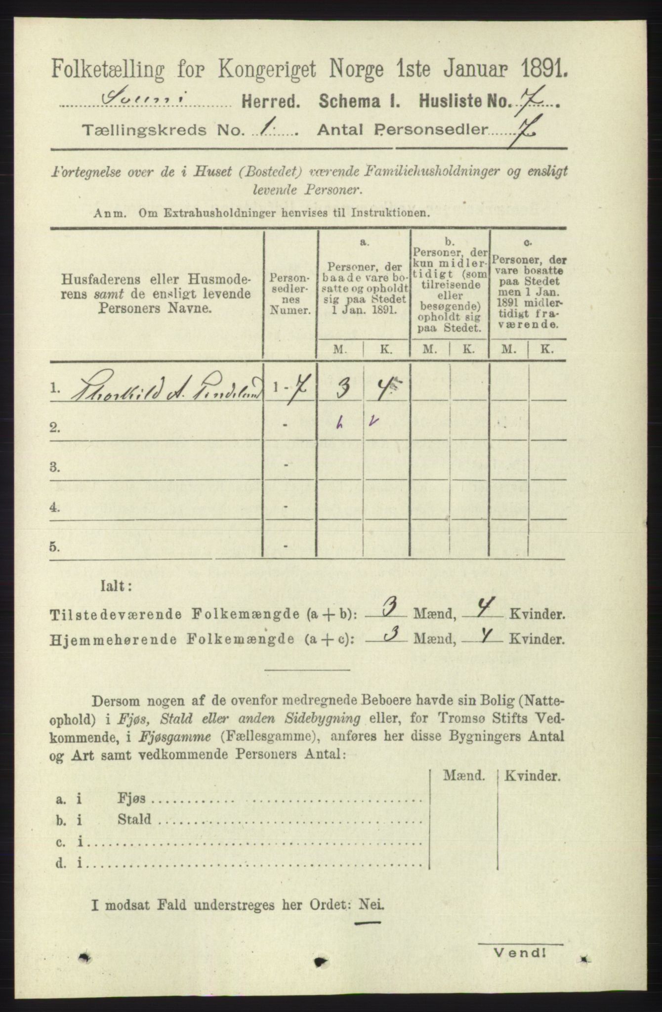 RA, 1891 census for 1216 Sveio, 1891, p. 38