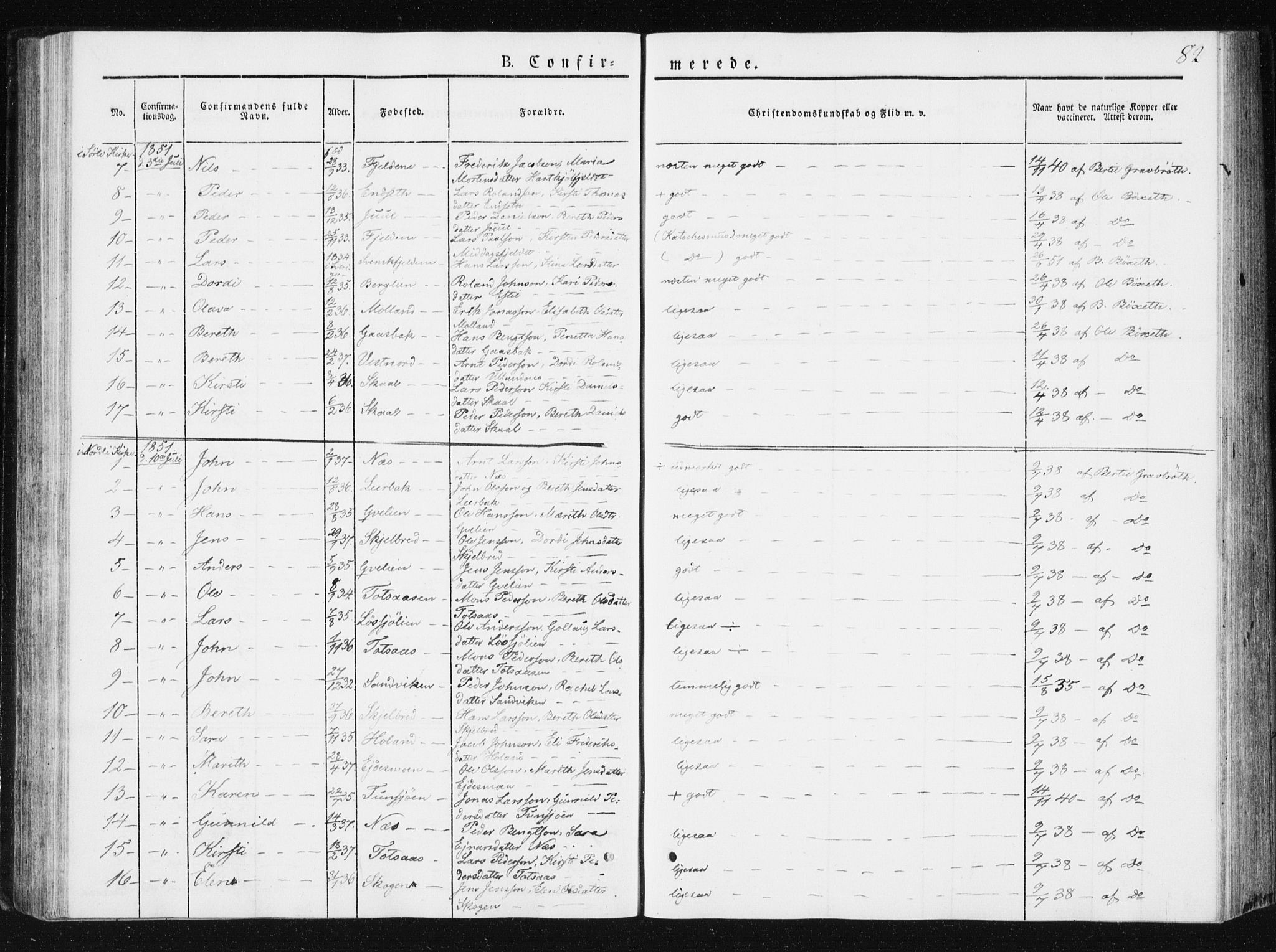 Ministerialprotokoller, klokkerbøker og fødselsregistre - Nord-Trøndelag, SAT/A-1458/749/L0470: Parish register (official) no. 749A04, 1834-1853, p. 82