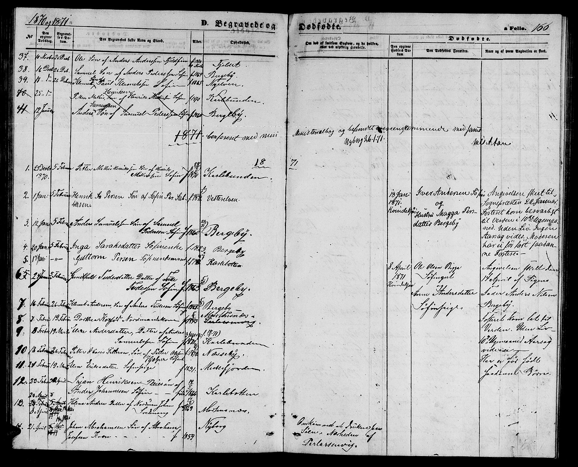 Nesseby sokneprestkontor, SATØ/S-1330/H/Hb/L0003klokker: Parish register (copy) no. 3, 1869-1876, p. 166